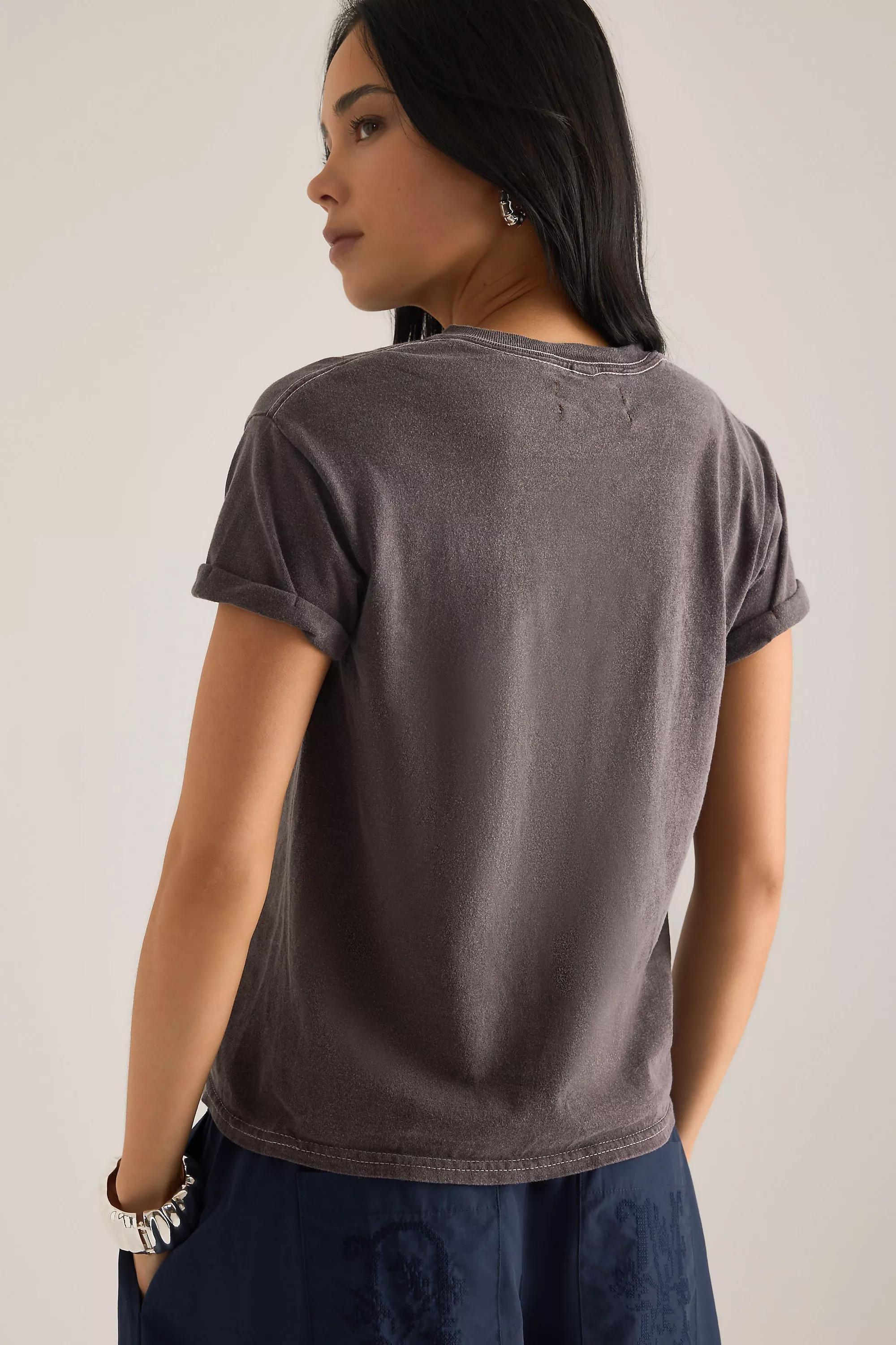 By Anthropologie Prawn Embroidered Baby T-Shirt, Brown, A501_0021, large image number 1
