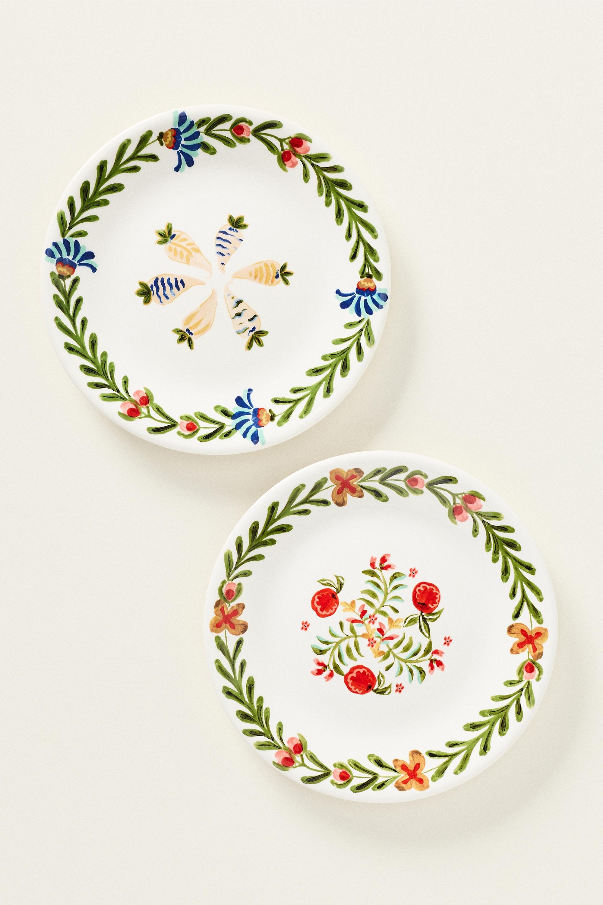 Molly Yeh Stoneware Dessert Plate, Multiclour, Red, medium