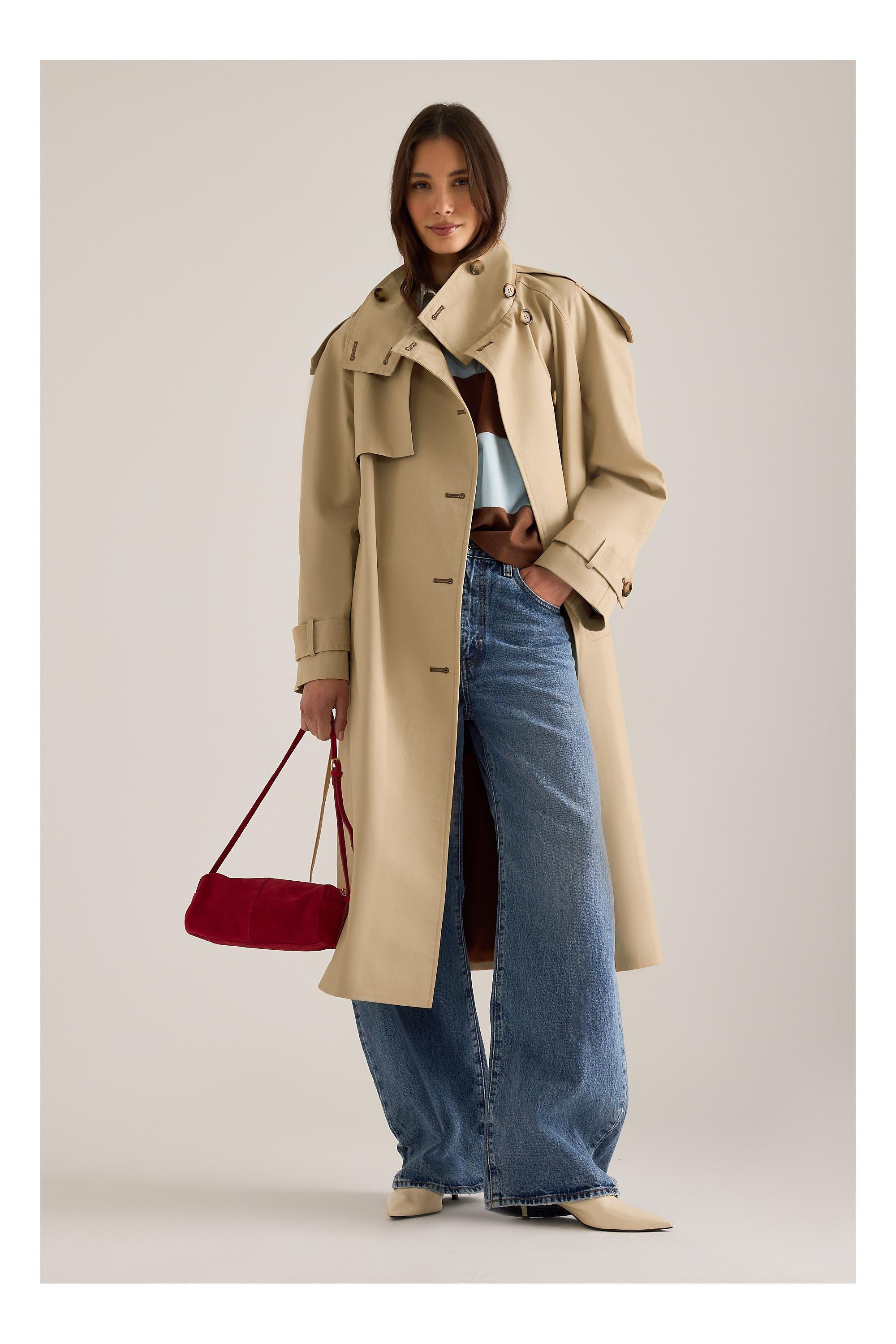 By Anthropologie Lottie Maxi Trench Coat, Beige, Beige, large image number 2