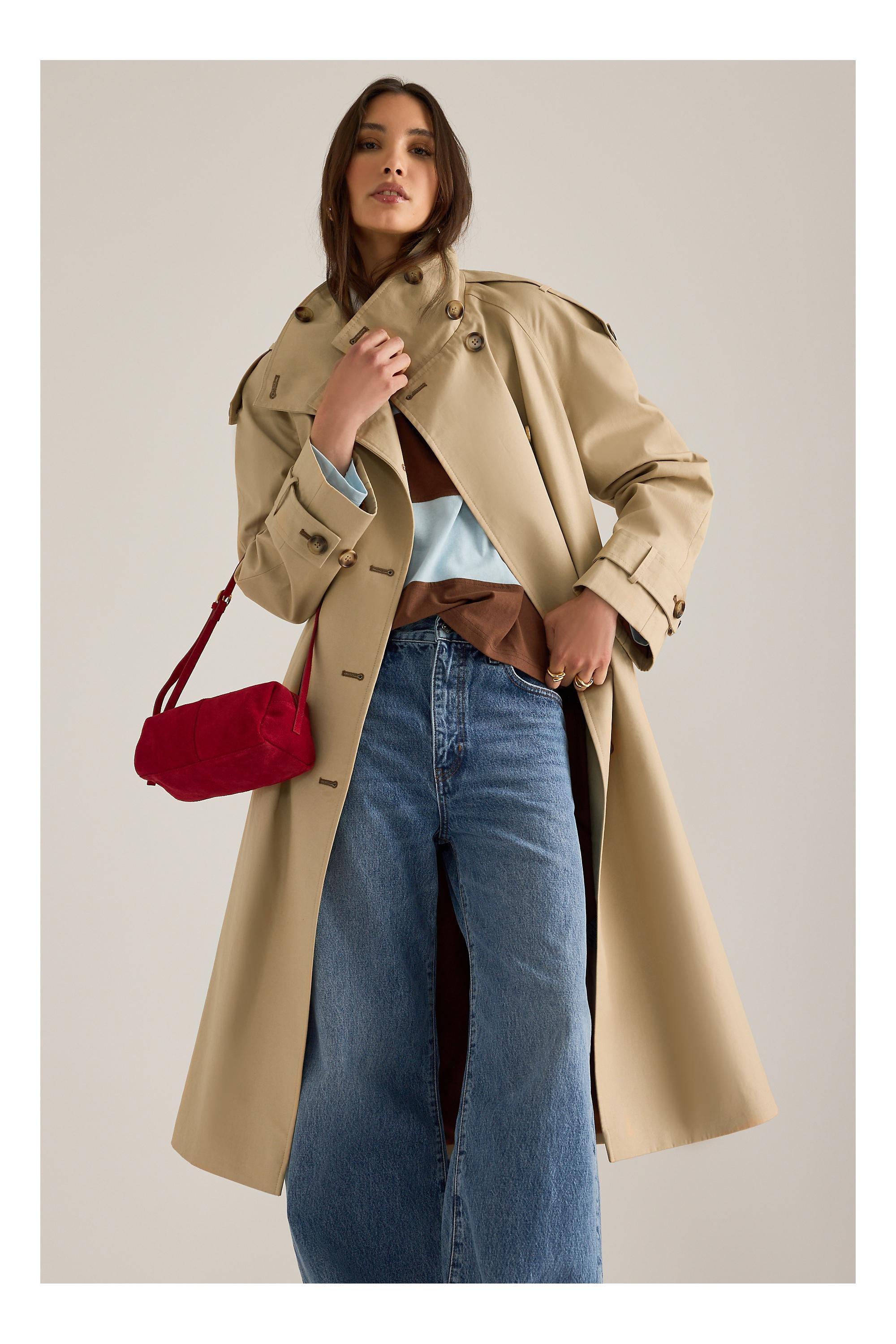 By Anthropologie Lottie Maxi Trench Coat, Beige, Beige, large image number 3