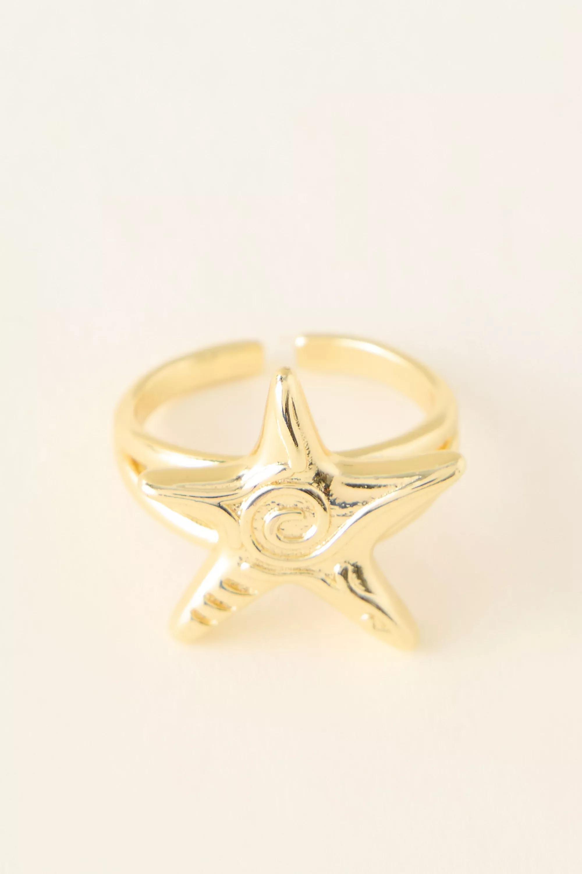 Starfish Ring, Gold, A501_0070, large image number 2