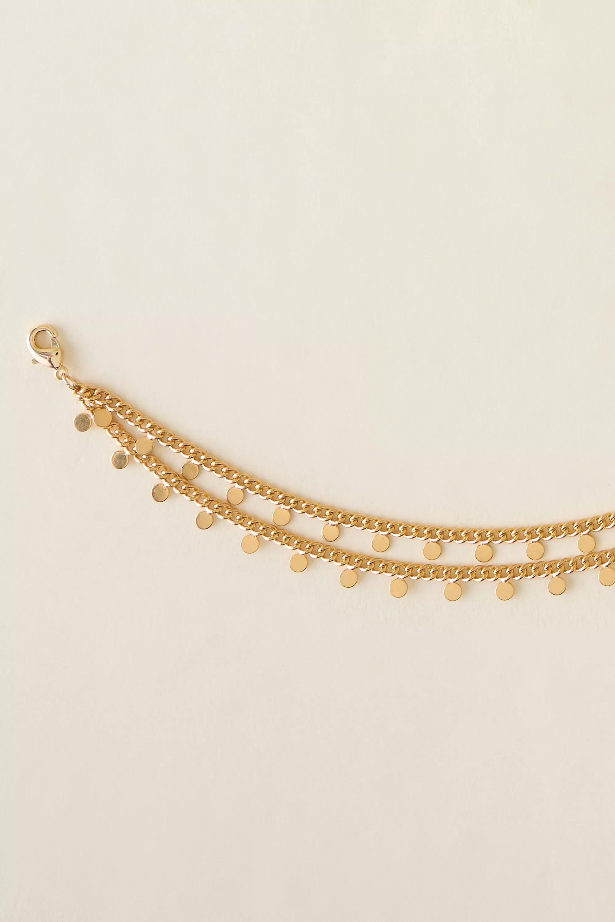 Ibiza Disc Multi-Layer Bracelet, Gold, A501_0070, large image number 3