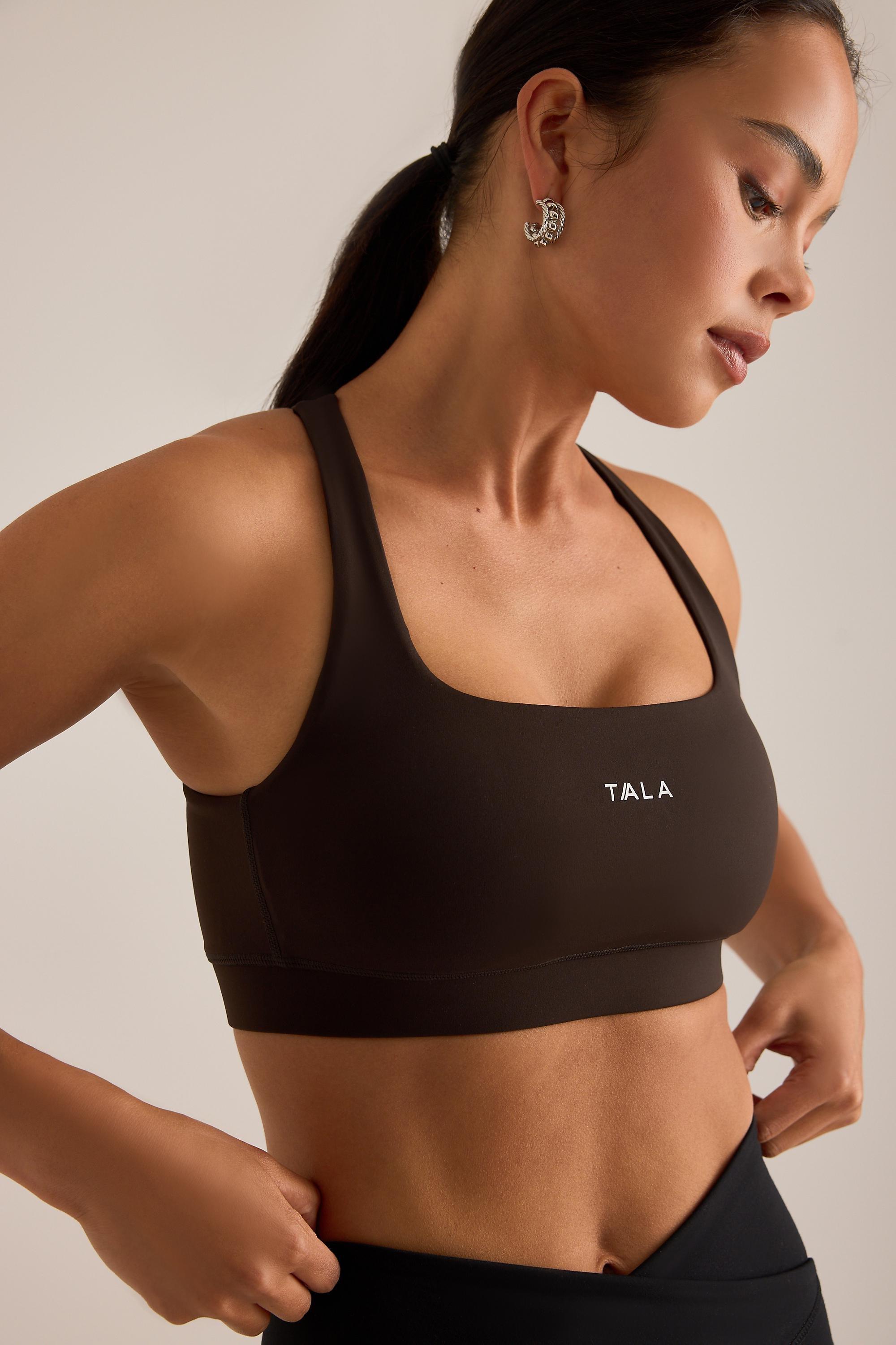 TALA SkinLuxe Cross-Back Sports Bra, Brown, large image number 4