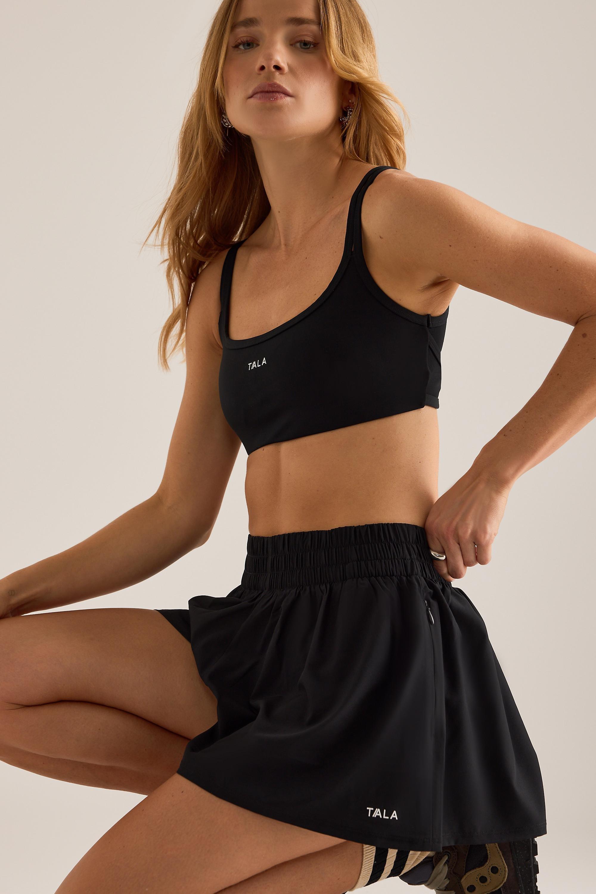 TALA SkinLuxe Bandeau Cross Over Sports Bra, Black, large image number 1