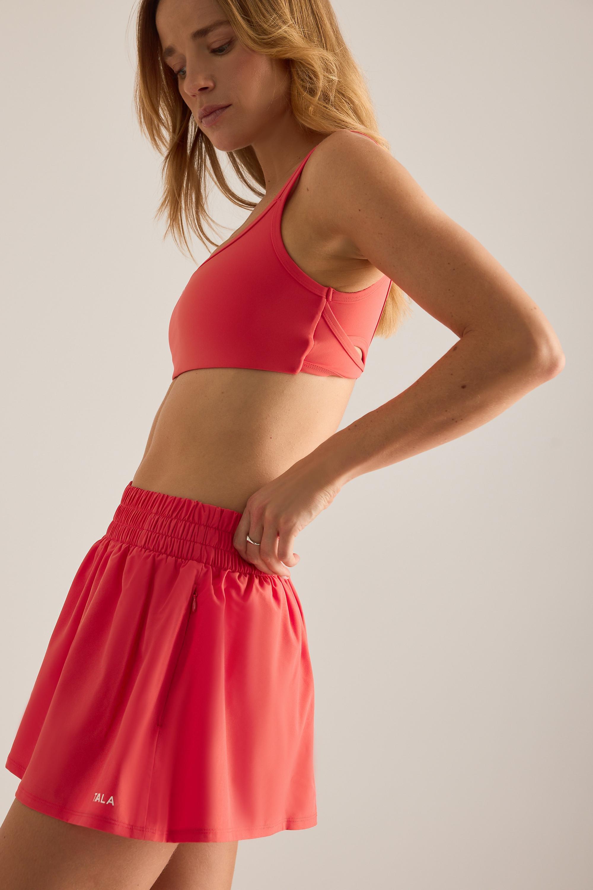 TALA SkinLuxe Bandeau Cross Over Sports Bra, Orange, large image number 2