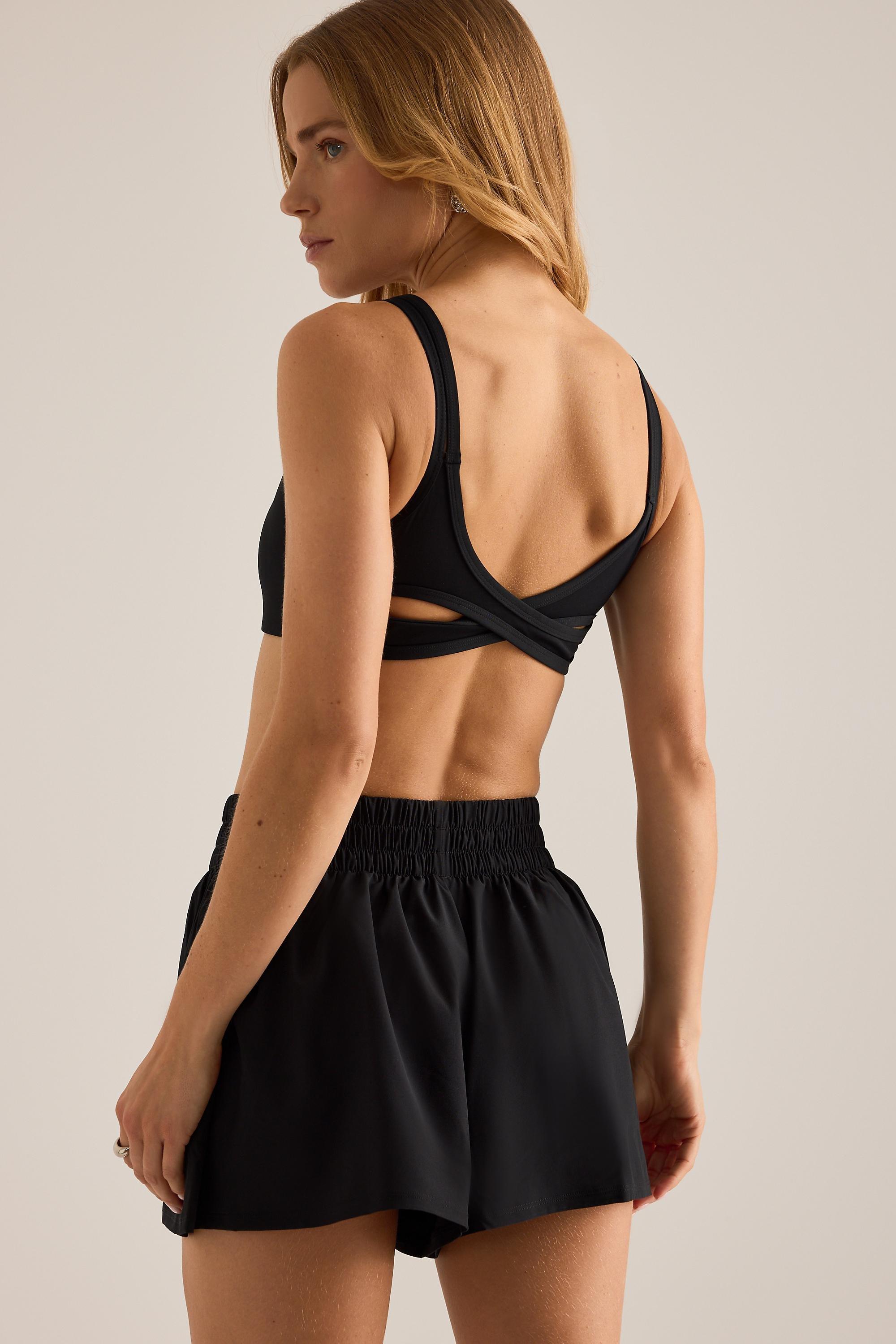 Tala Skinluxe Floaty Run Shorts, Black, Black, large image number 5