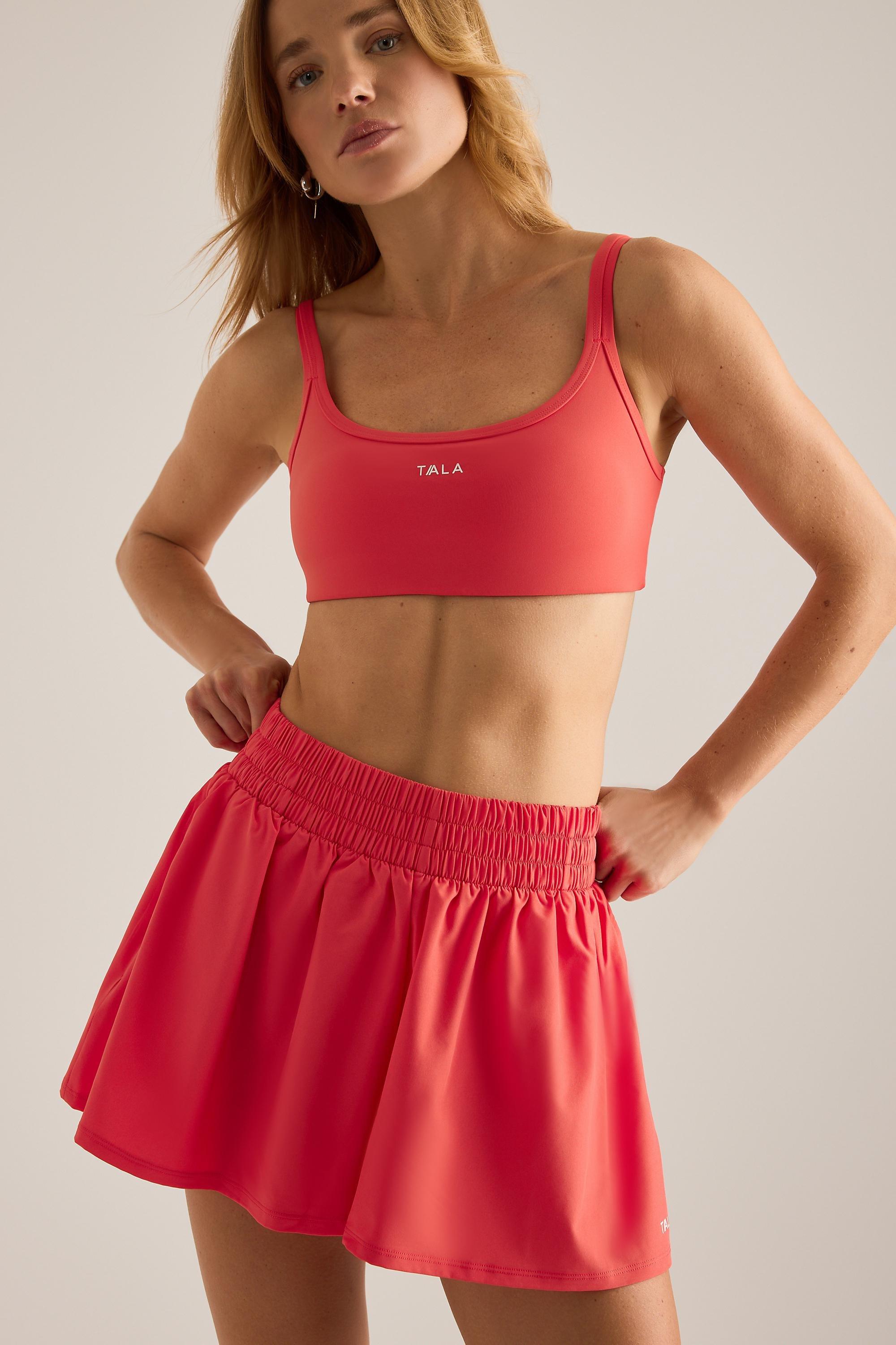 Tala Skinluxe Floaty Run Shorts, Red, Orange, large image number 0