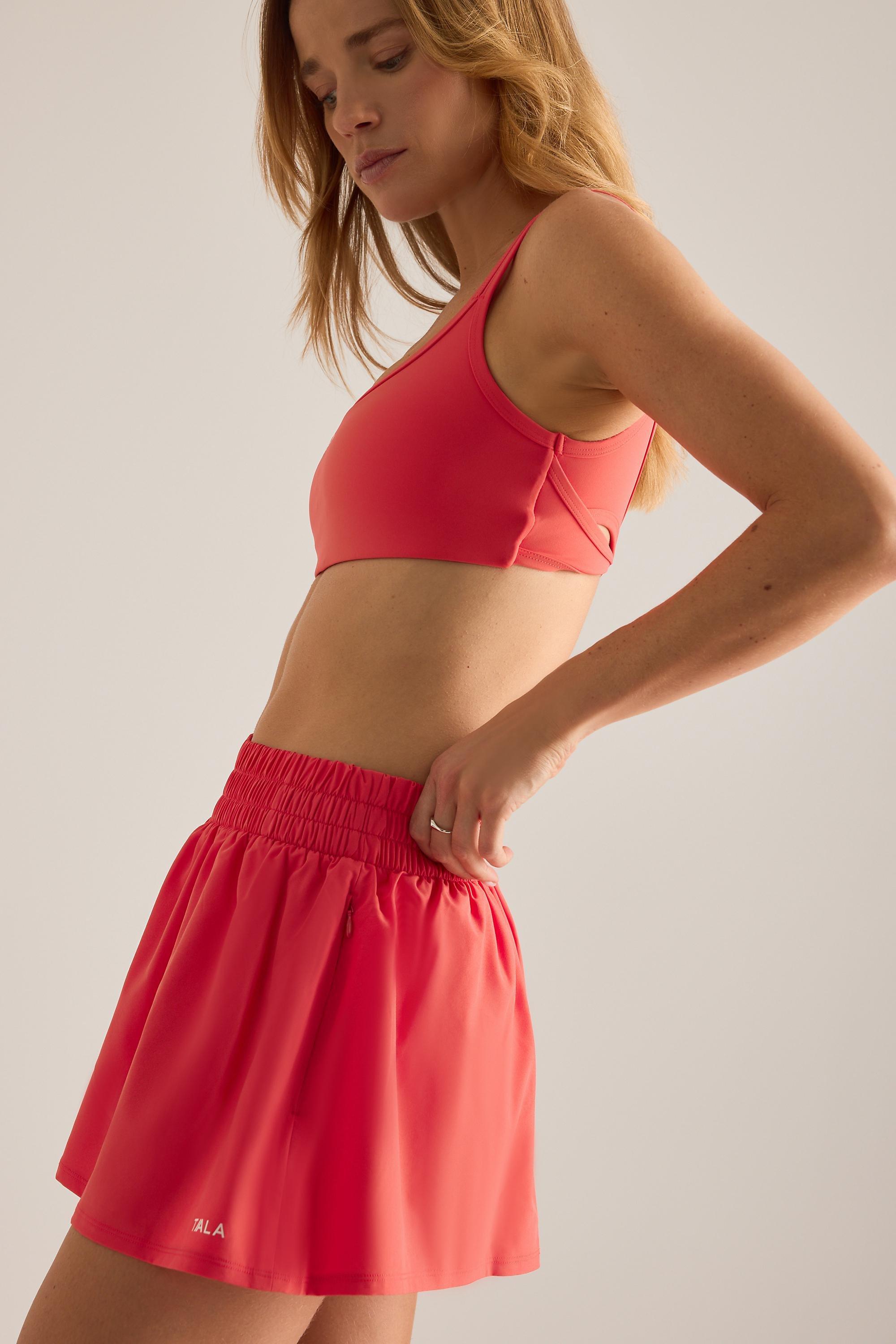 Tala Skinluxe Floaty Run Shorts, Red, Orange, large image number 3