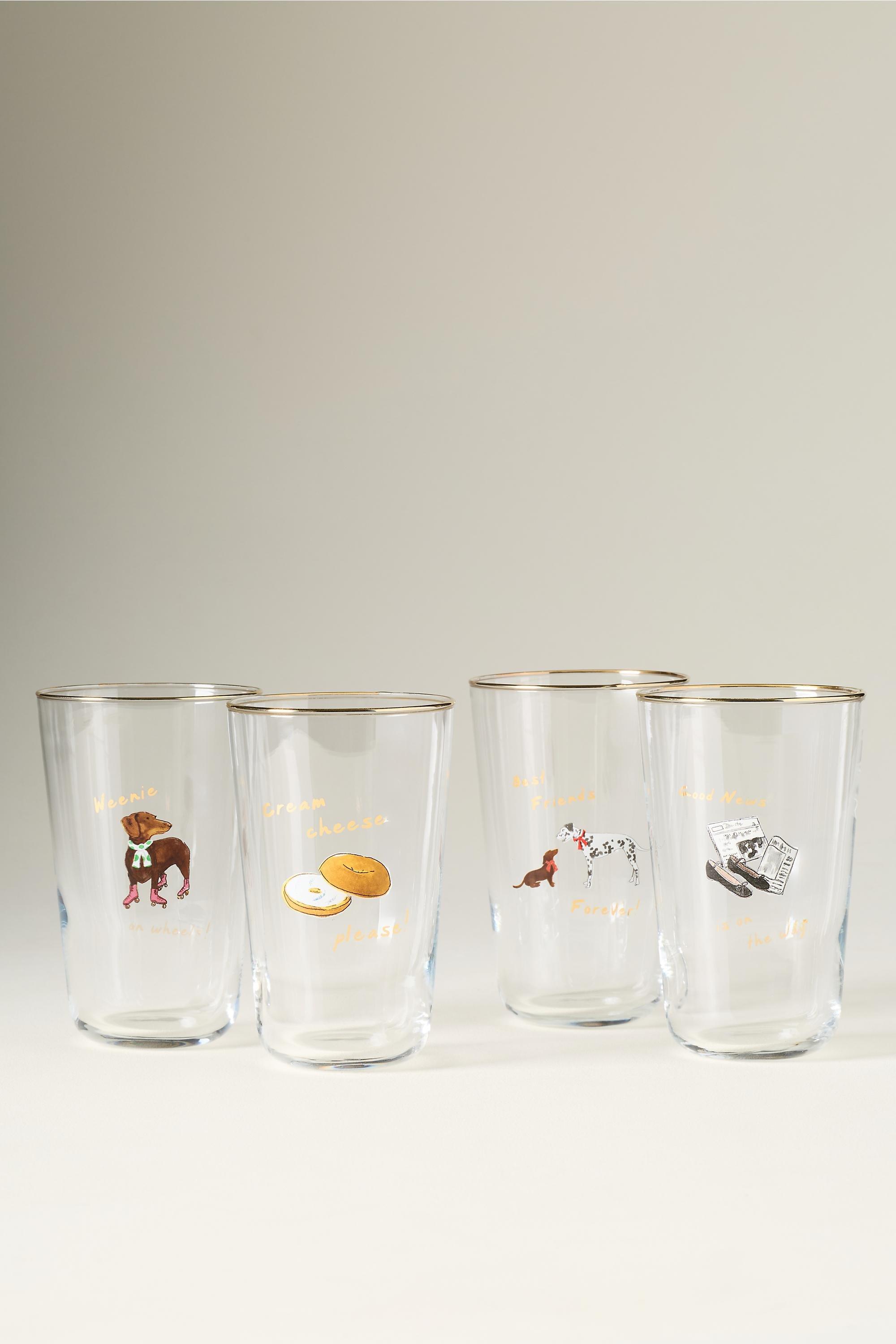 Ashe Juice Glass, Brown, Beige, large image number 1