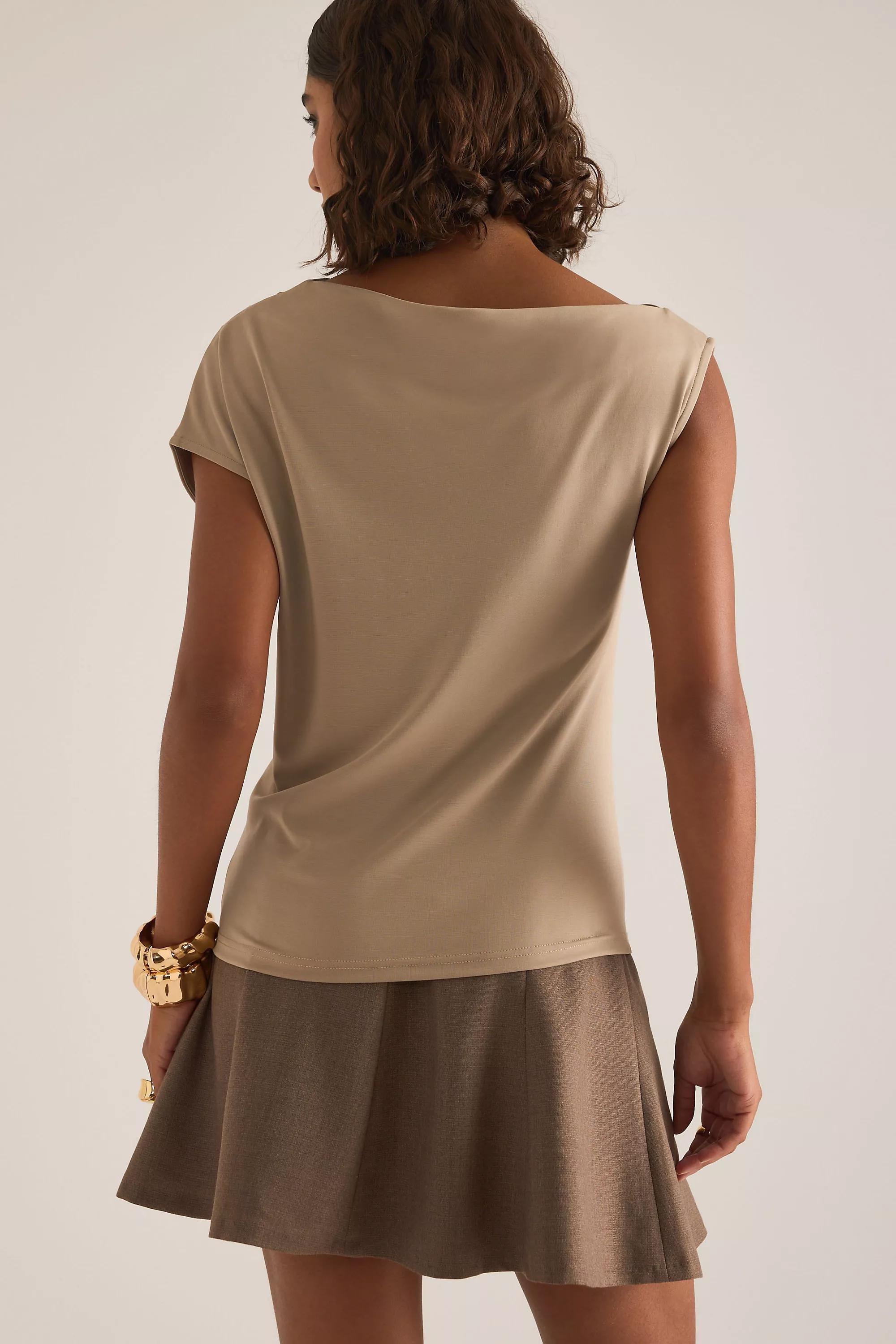 Selected Molly Draped Top, Red, A501_0023, large image number 1