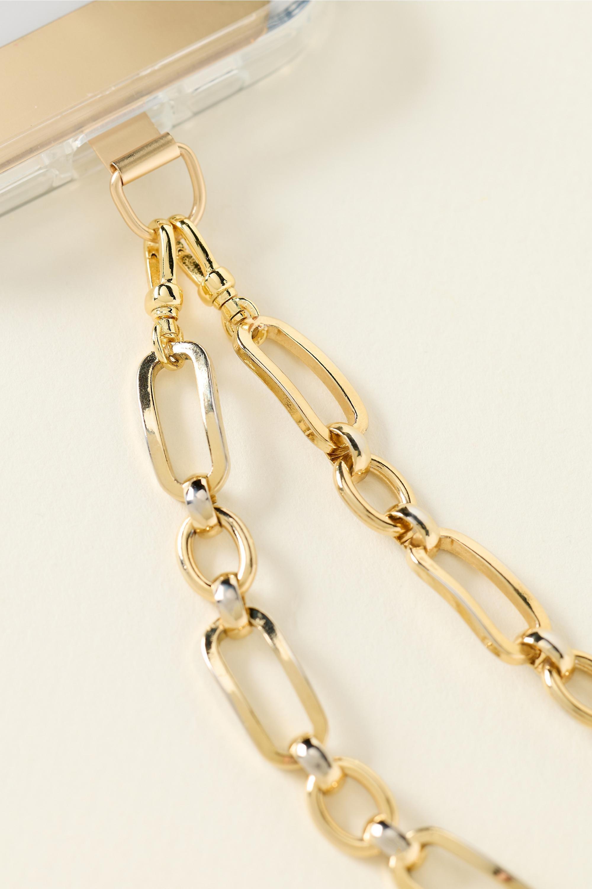 By Anthropologie Vintage-Inspired Gold Phone Chain, Gold, Gold, large image number 1