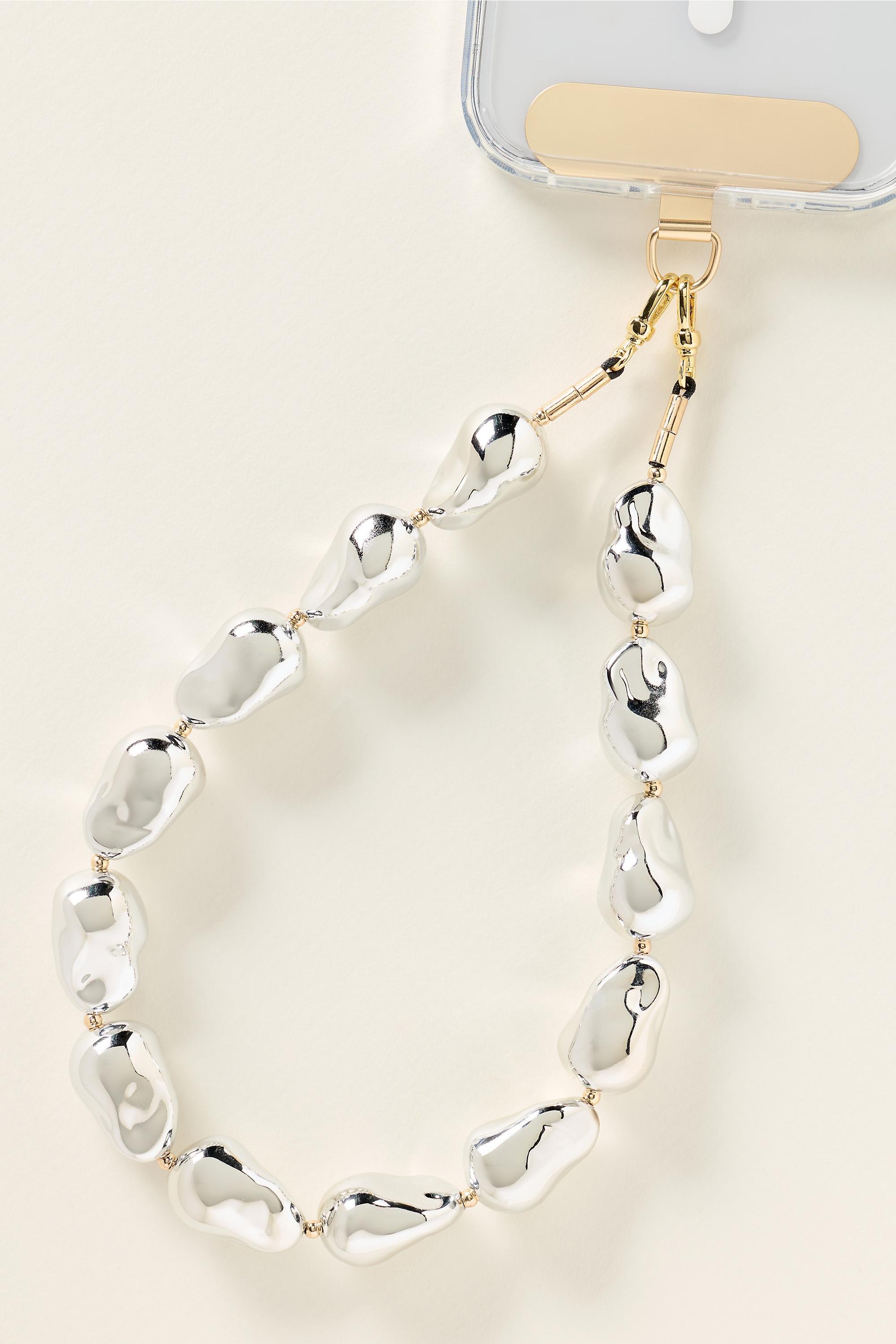 By Anthropologie Chunky Phone Chain, Silver, Silver, large image number 0