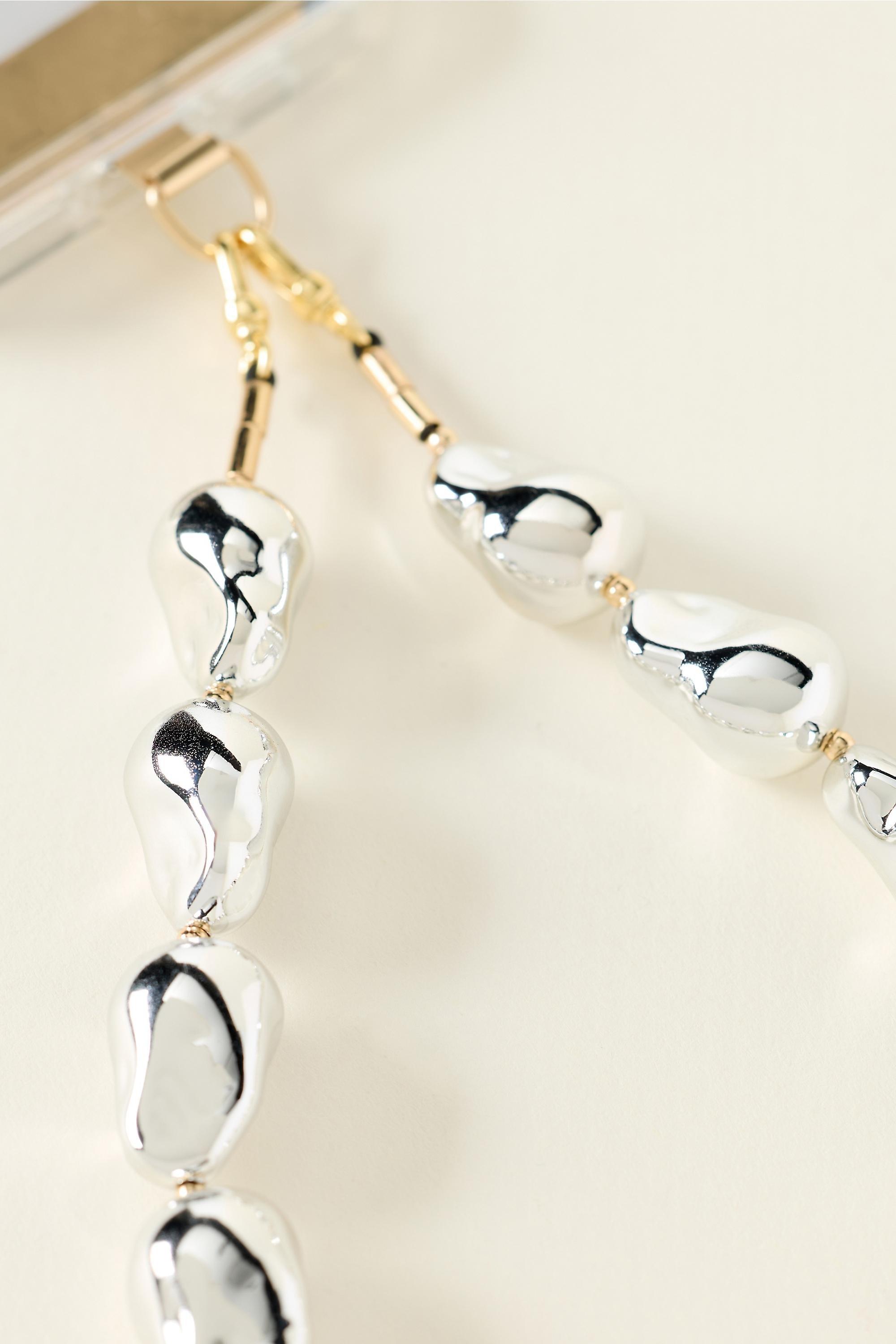 By Anthropologie Chunky Phone Chain, Silver, Silver, large image number 3