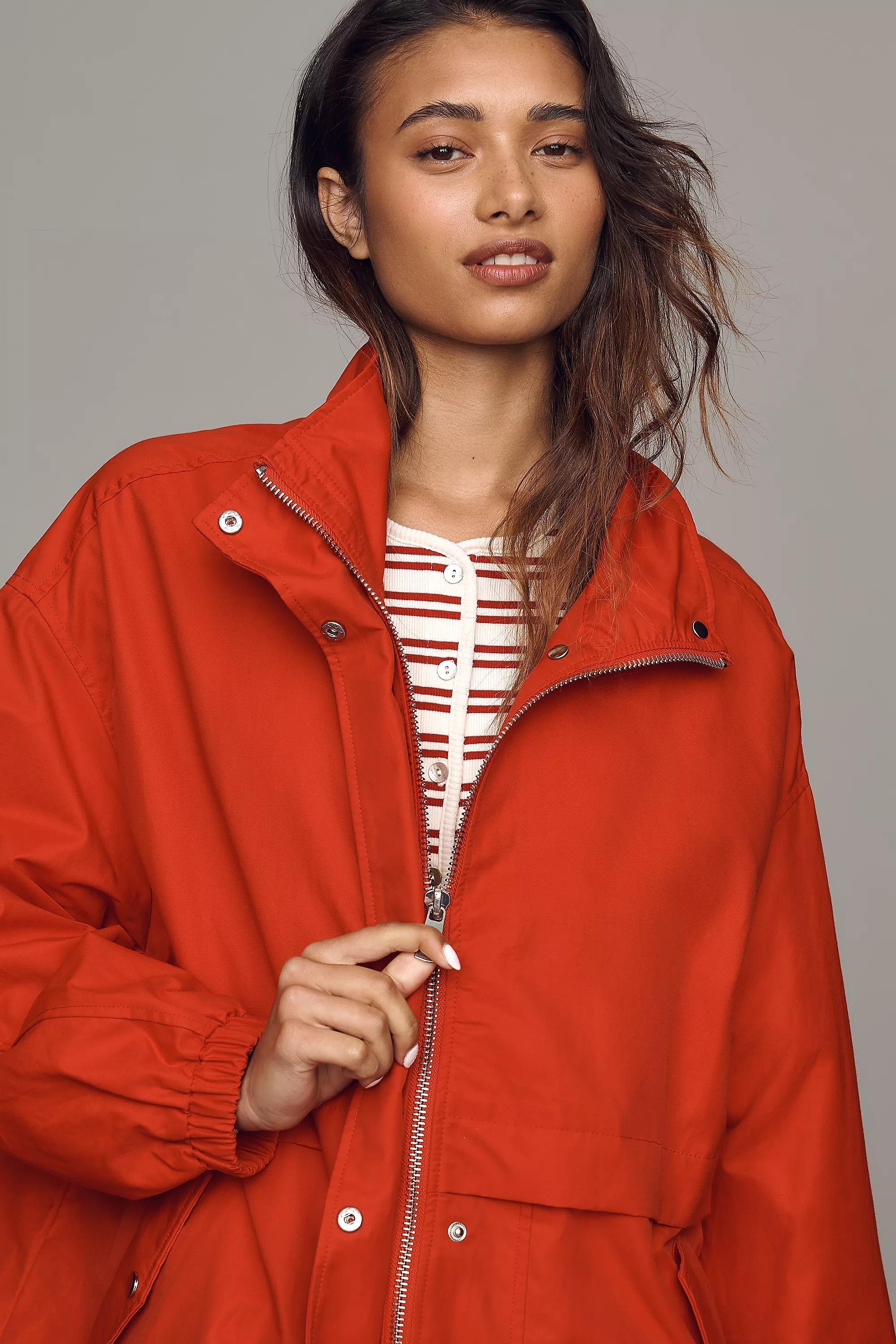 Maeve Oversized Lightweight Jacket, Red, Red, large image number 3