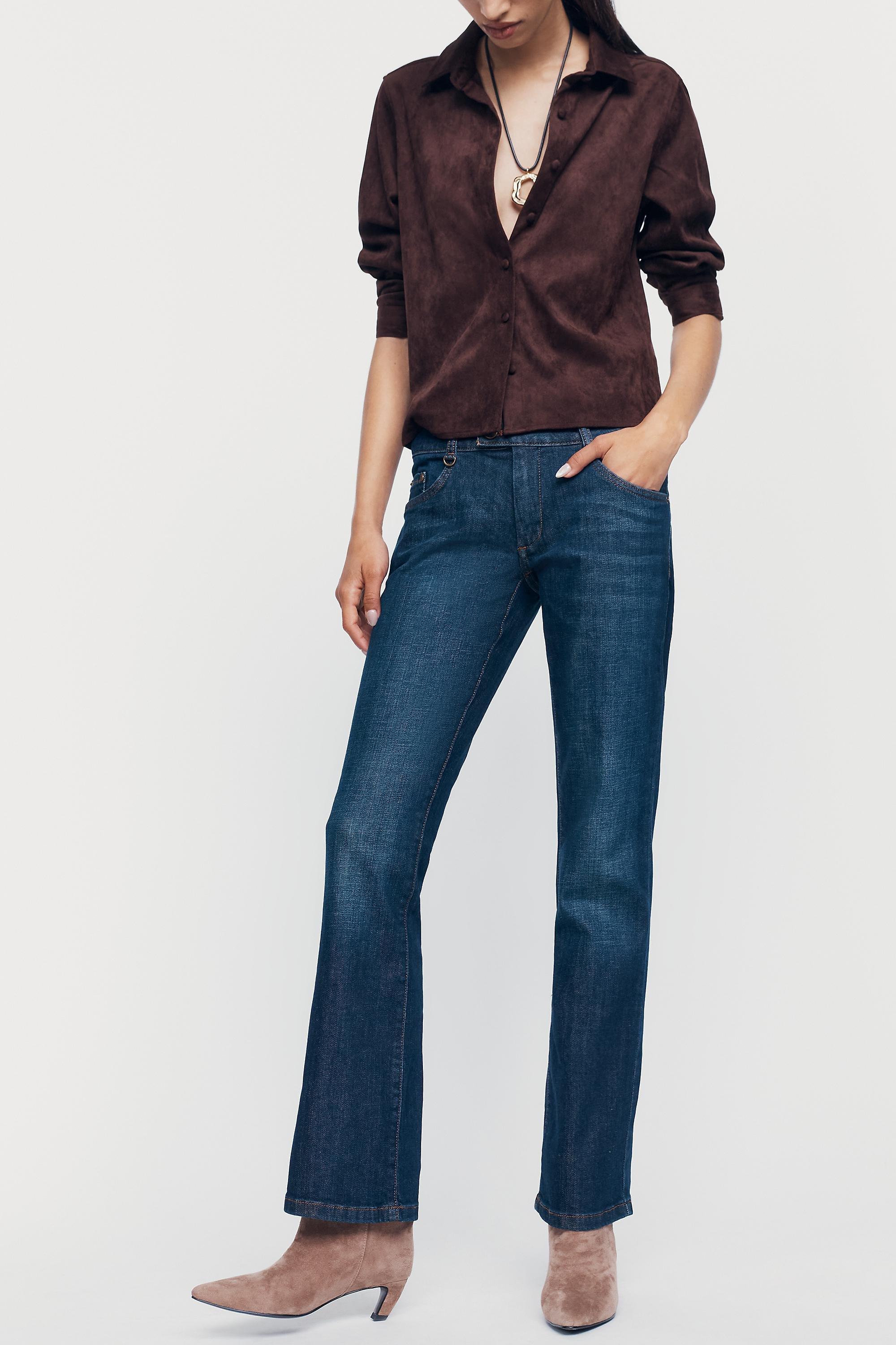 Pilcro Low-Rise Bootcut Jeans, Blue, Blue, large image number 2