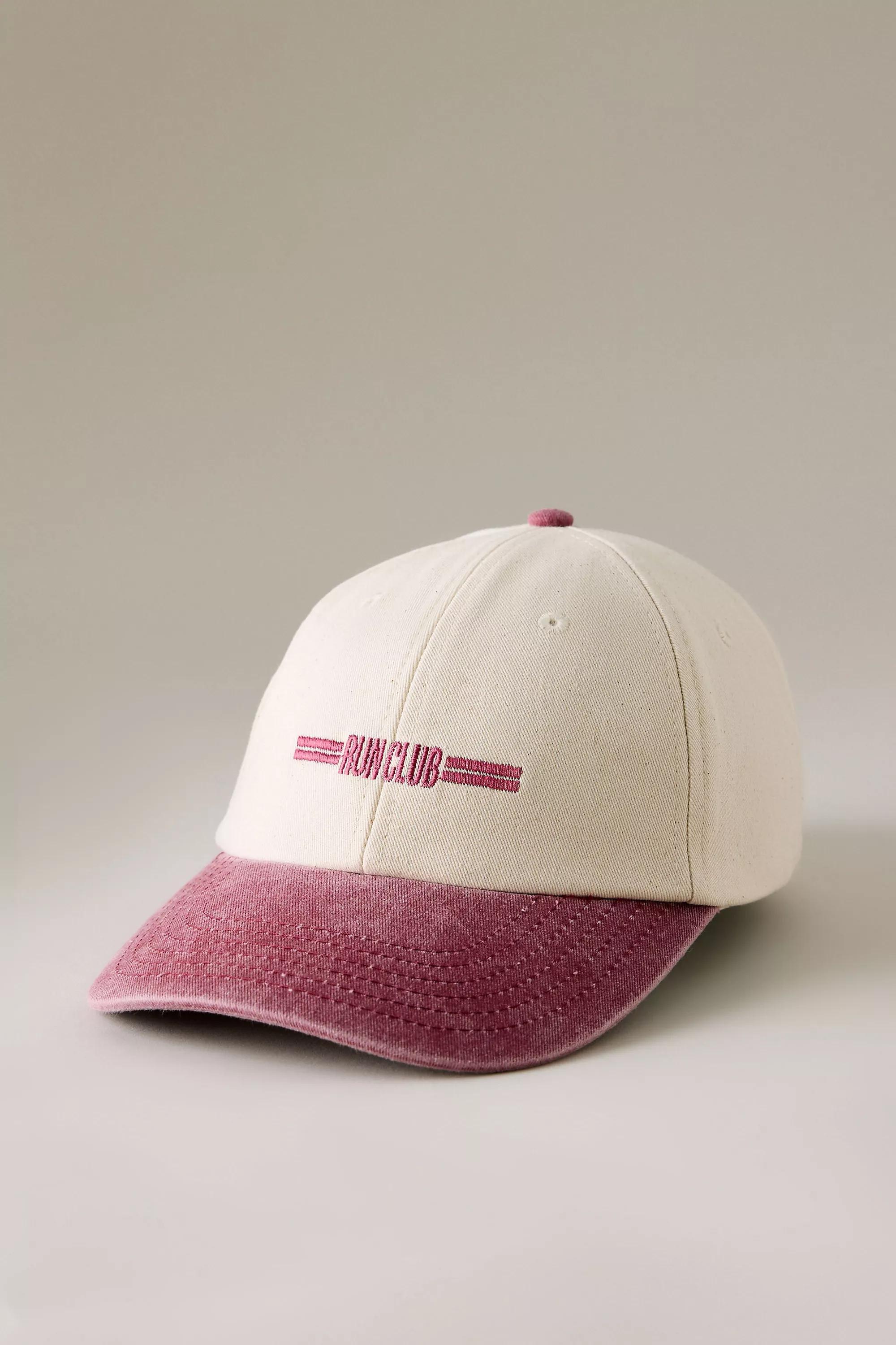 Run Club Embroidered Baseball Cap, Red, Red, large image number 0