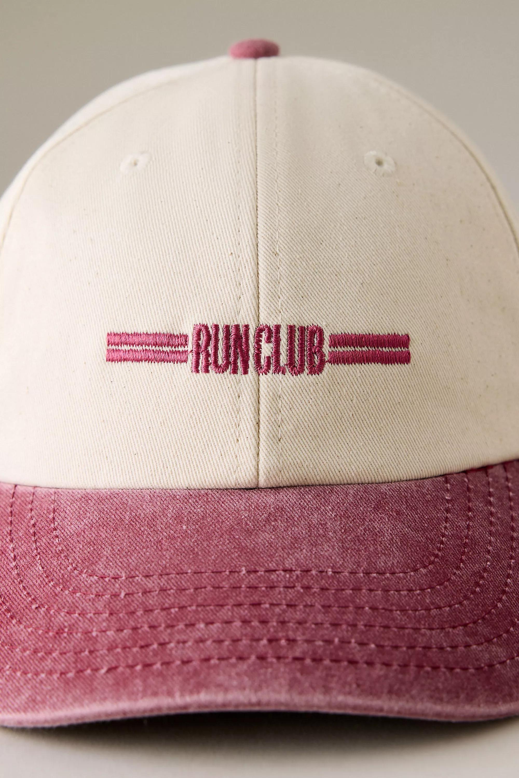 Run Club Embroidered Baseball Cap, Red, Red, large image number 1