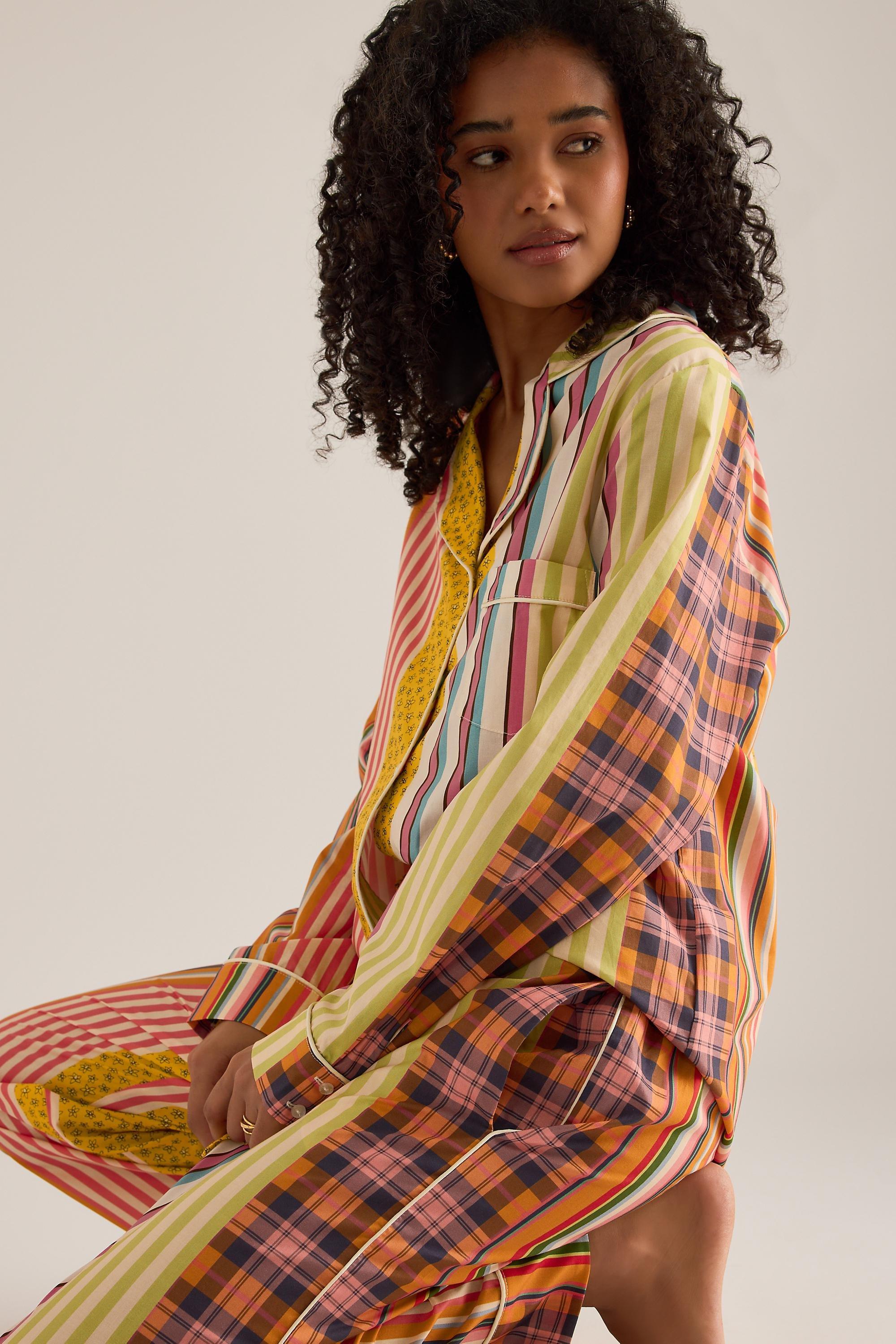 Karen Mabon Tartan Long Pyjama Set, Multicolour, A501_0552, large image number 1