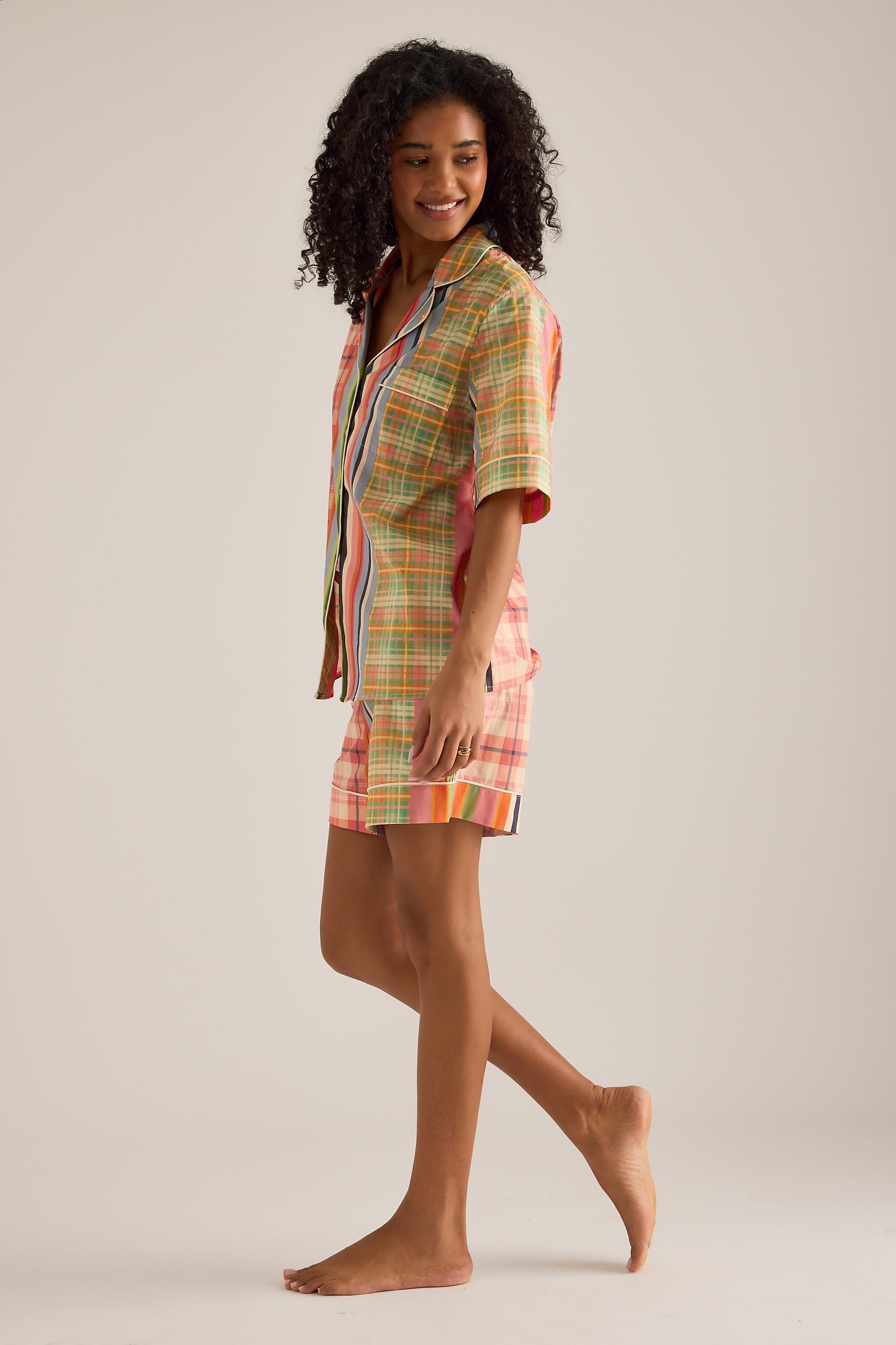 Karen Mabon Cotton Short Pyjama Set, Multicolour, A501_0090, large image number 2
