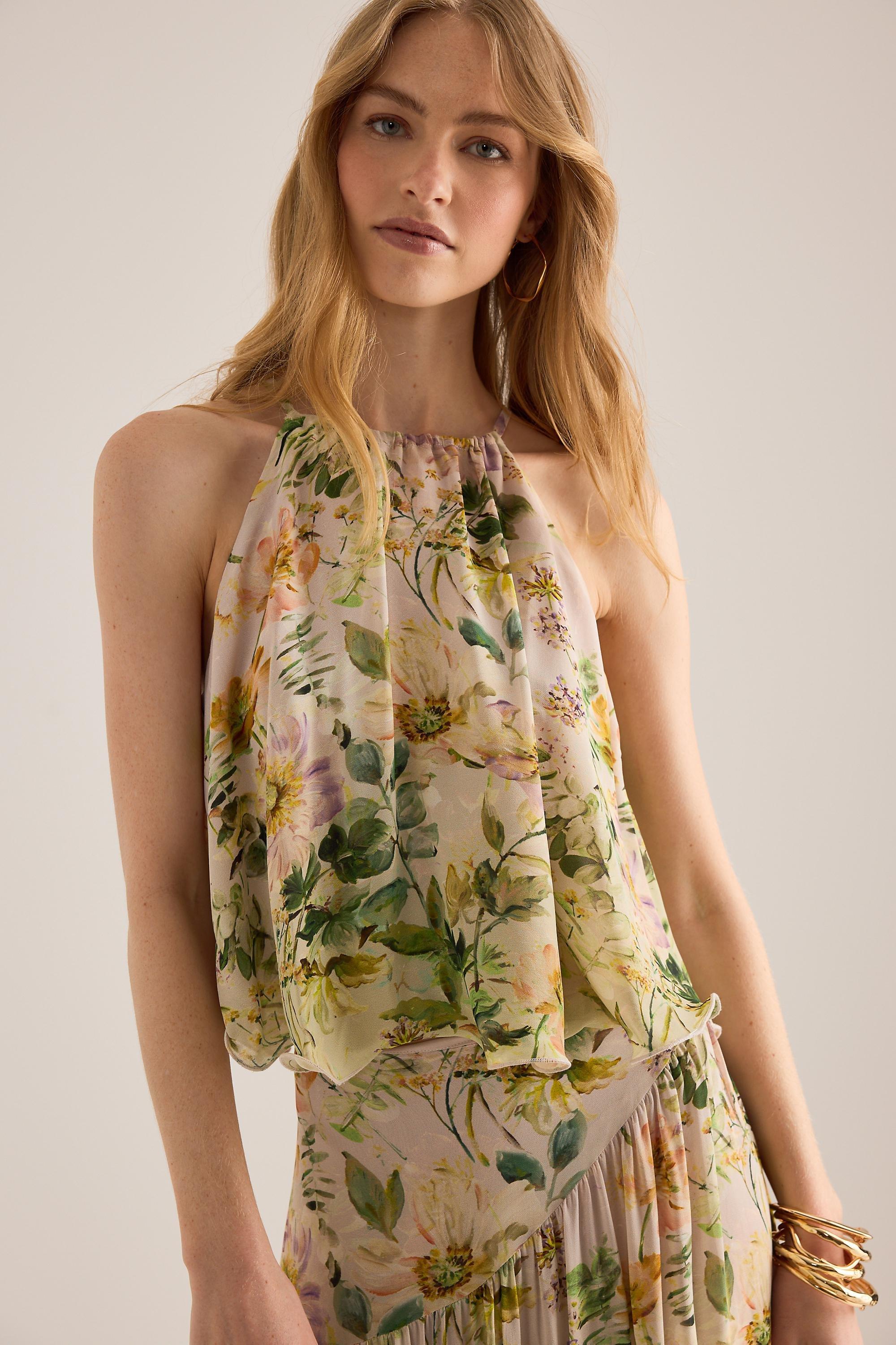 By Anthropologie Fifi Halter Swing Top, Pink, Pink, large image number 0