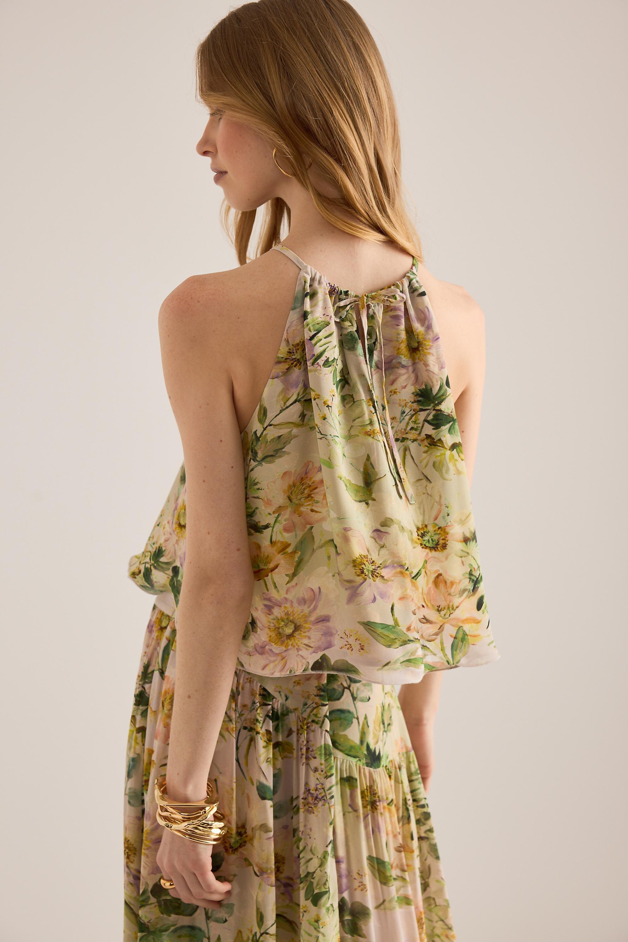 By Anthropologie Fifi Halter Swing Top, Pink, Pink, large image number 5