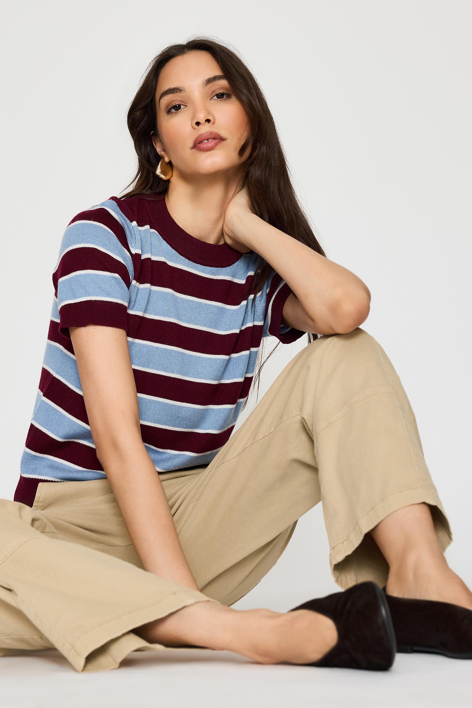 Pilcro Relaxed Pull-On Barrel Trousers By, Beige, Brown, large image number 1