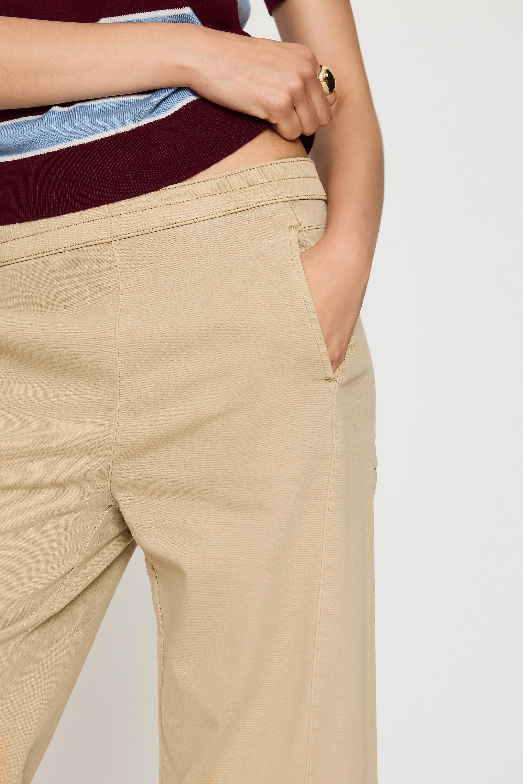 Pilcro Relaxed Pull-On Barrel Trousers By, Beige, Brown, large image number 4