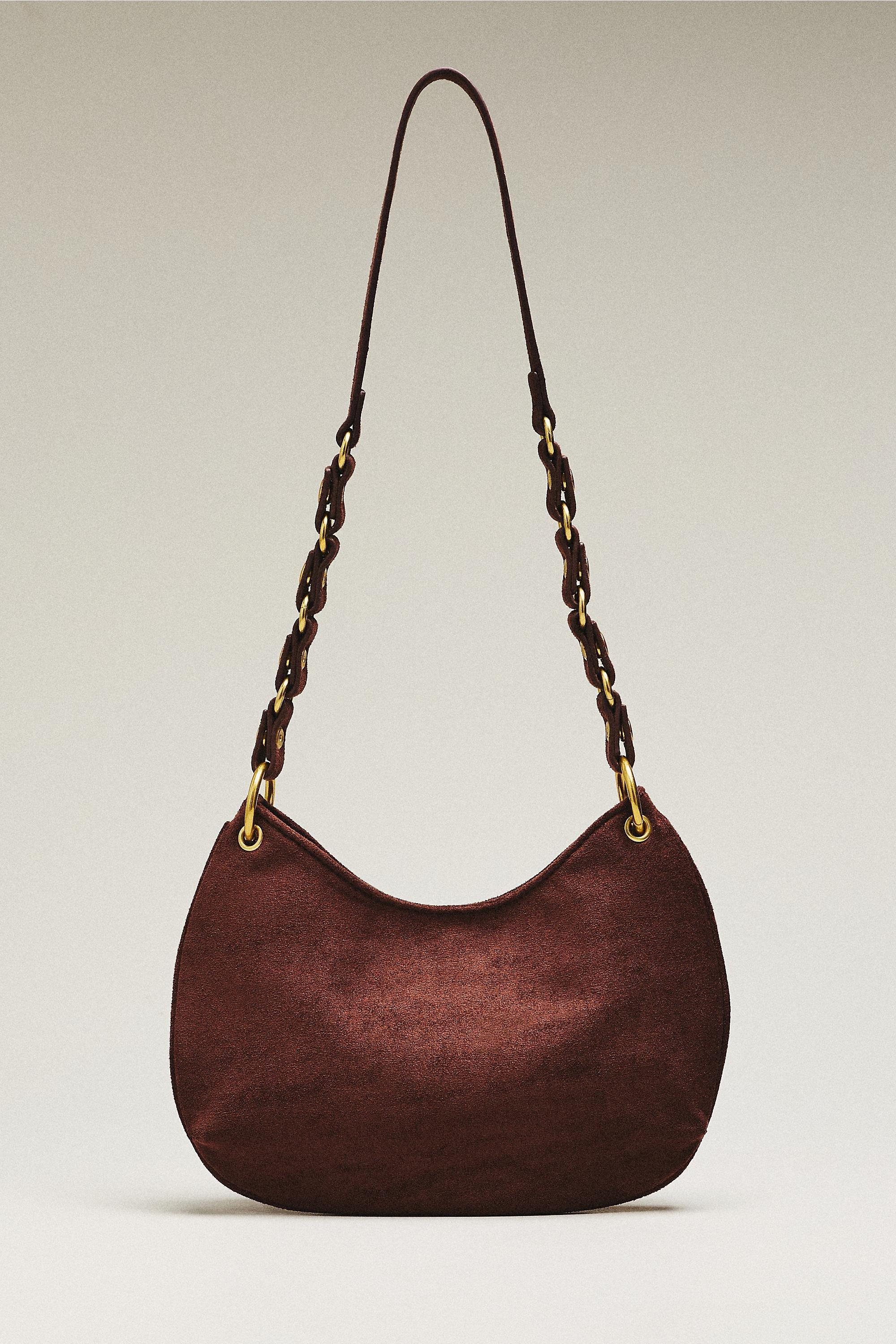 Ob Solid Faux Suede Hobo, Brown, Brown, large image number 3