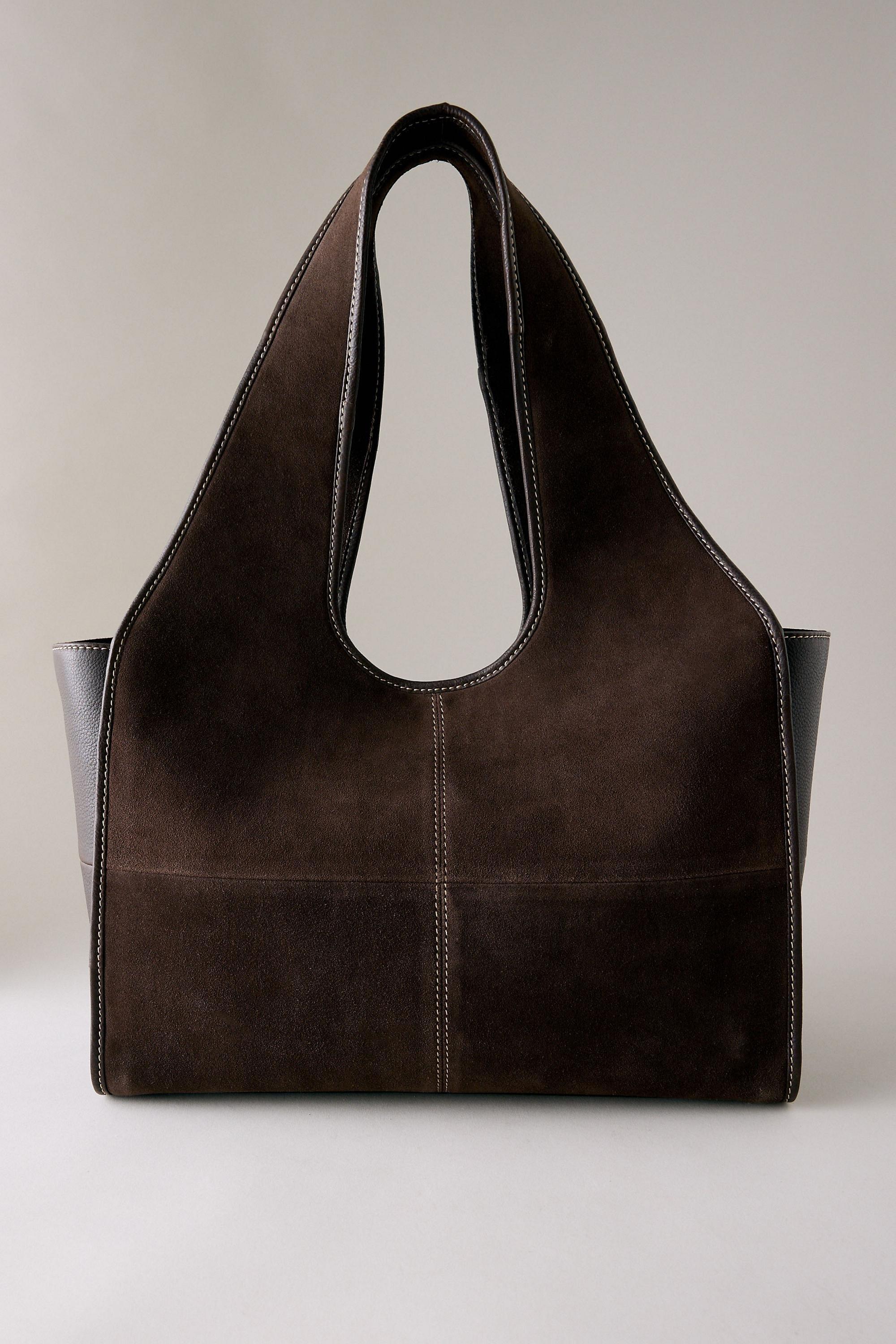 The Contrast Tote Bag, Brown, Brown, large image number 1