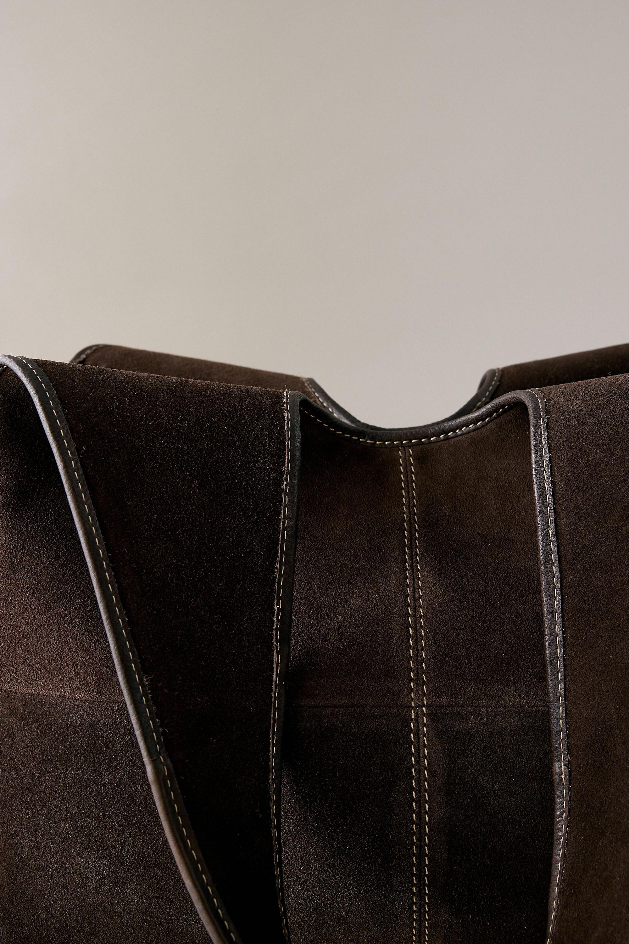 The Contrast Tote Bag, Brown, Brown, large image number 3