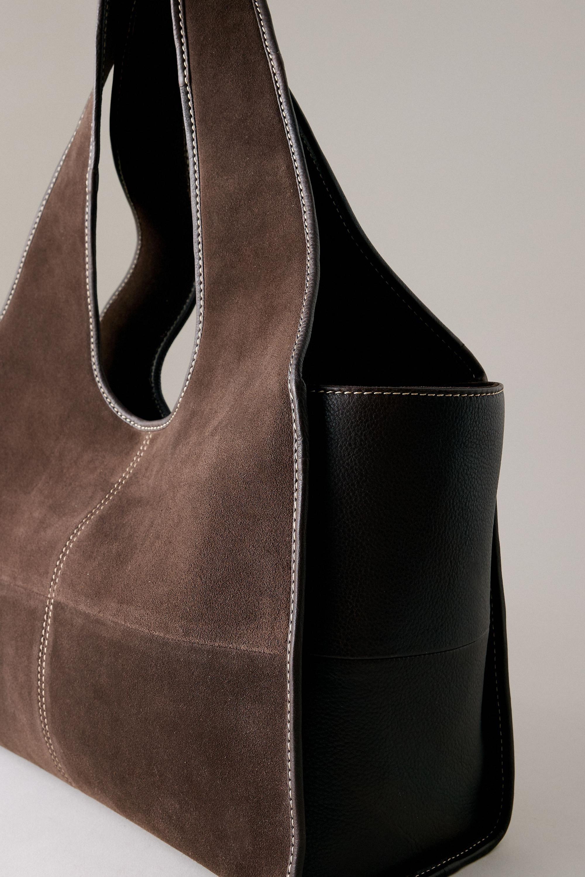 The Contrast Tote Bag, Brown, Brown, large image number 4