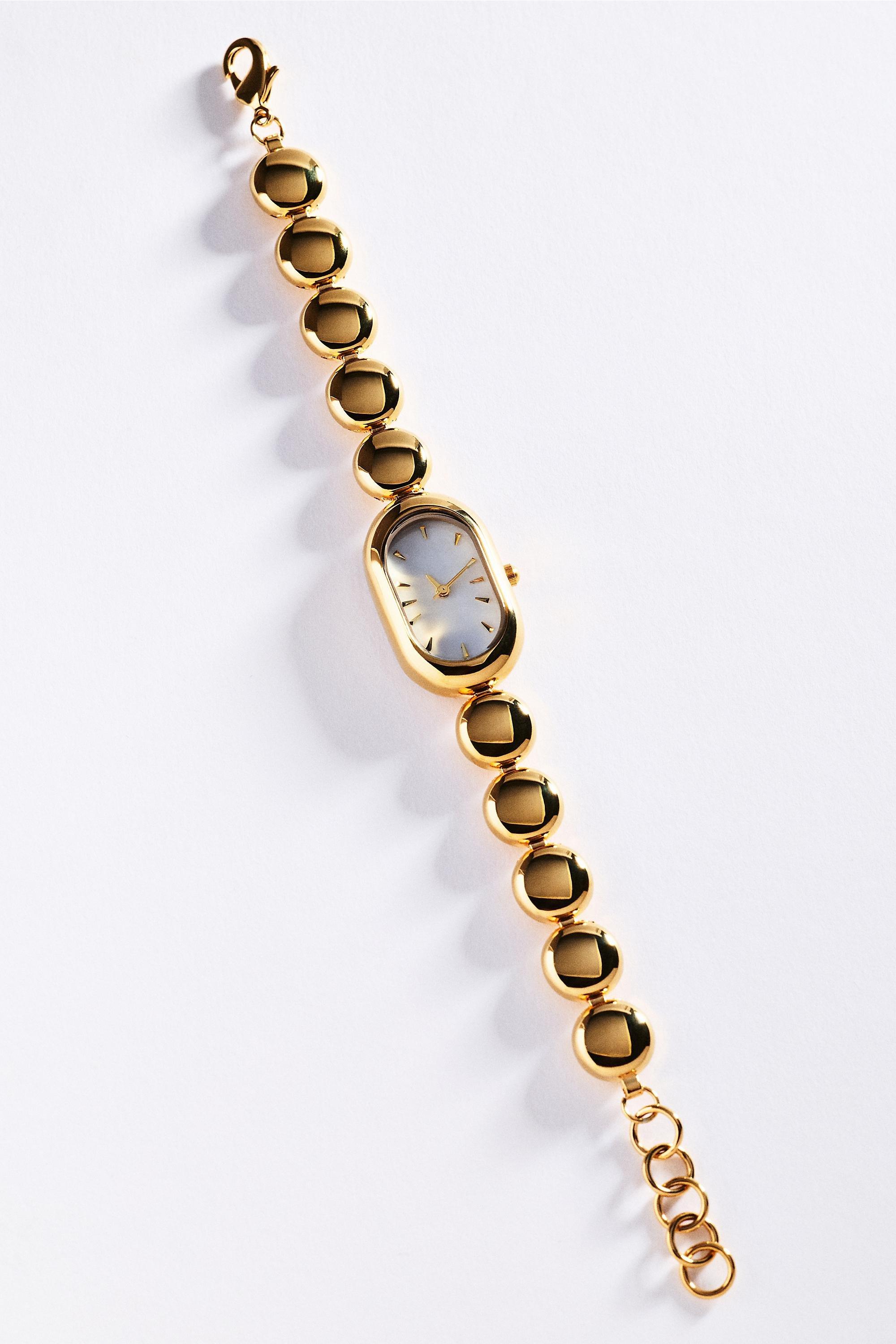 Oval Watch Bracelet, Pearl, Cream, large image number 2