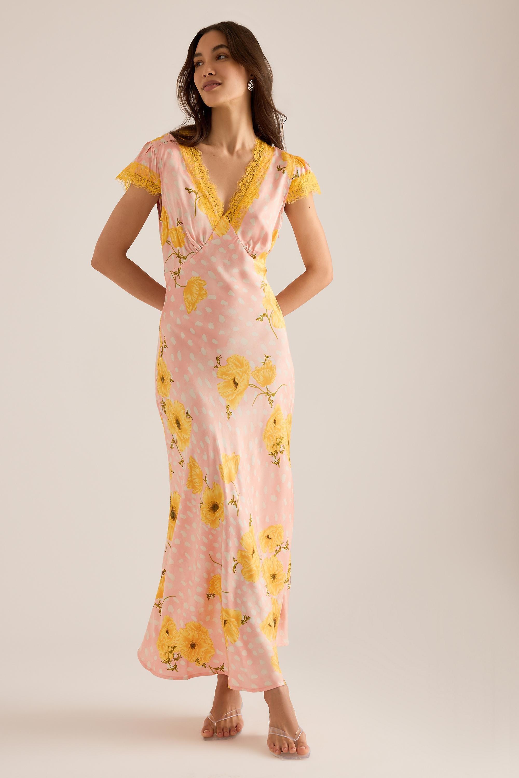 Never Fully Dressed Poppy Olivia Maxi Dress, Pink, Pink, large image number 1