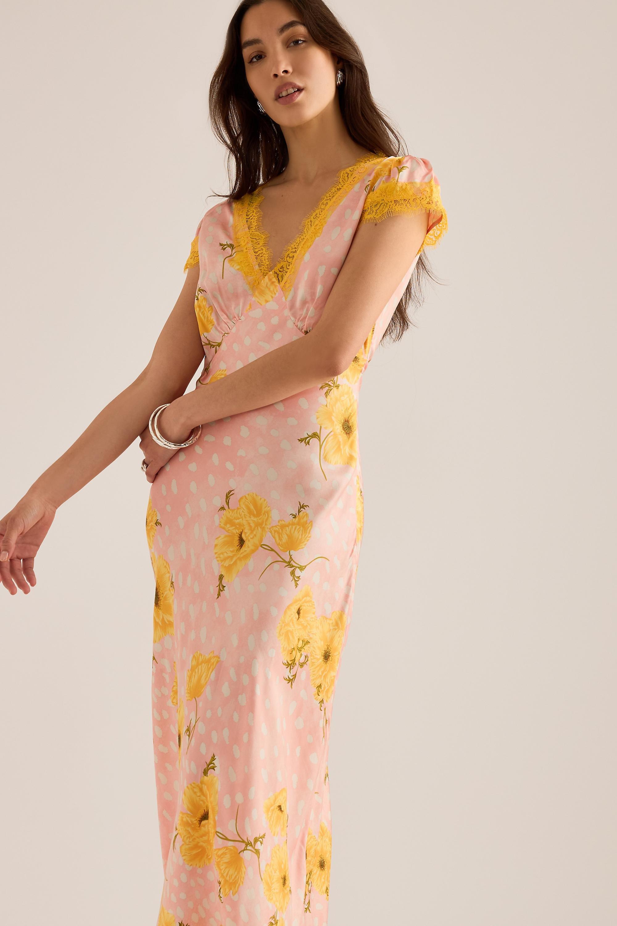 Never Fully Dressed Poppy Olivia Maxi Dress, Pink, Pink, large image number 4