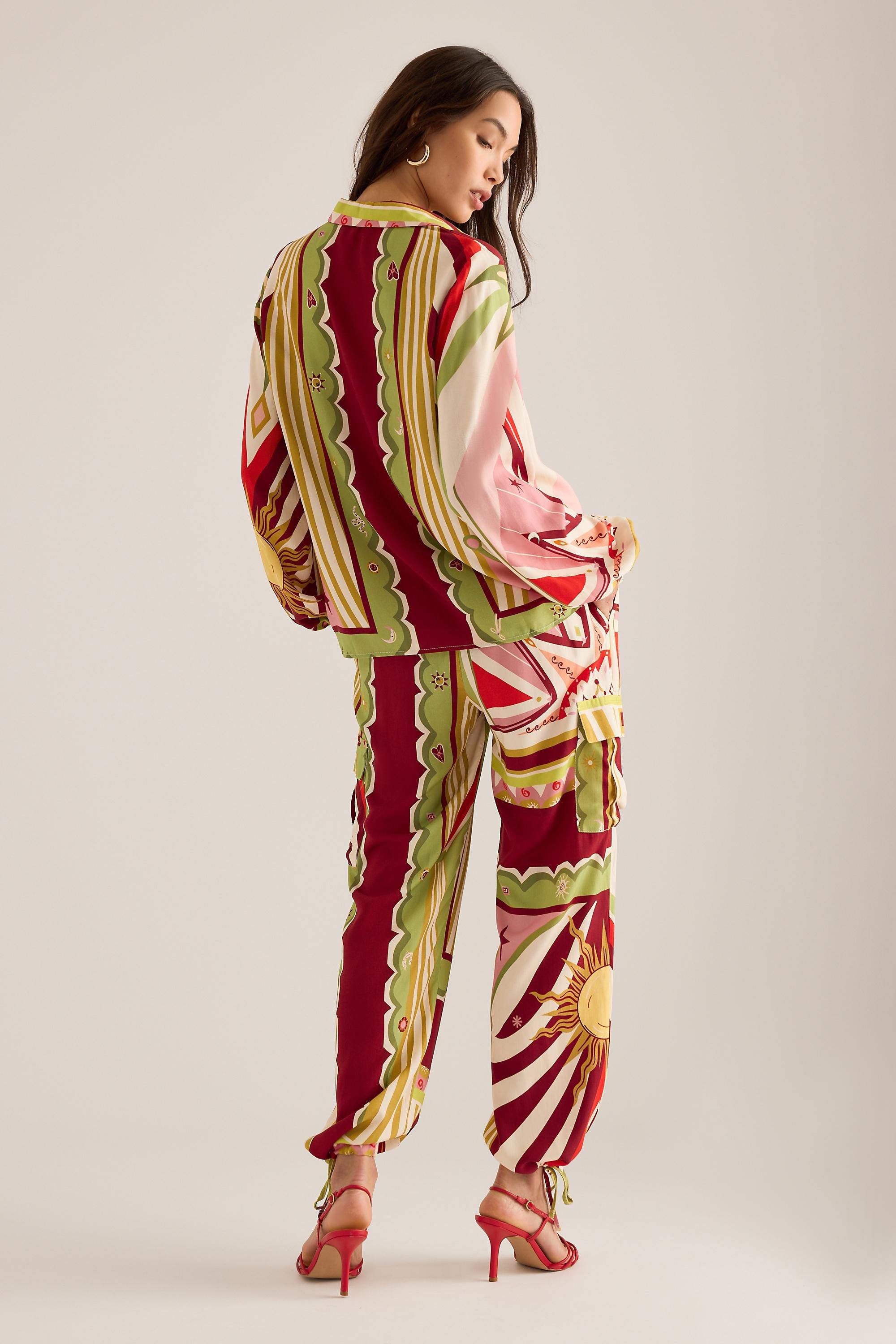 ASSORT Never Fully Dressed Cirque Cargo Trousers, Multicolour, large image number 5