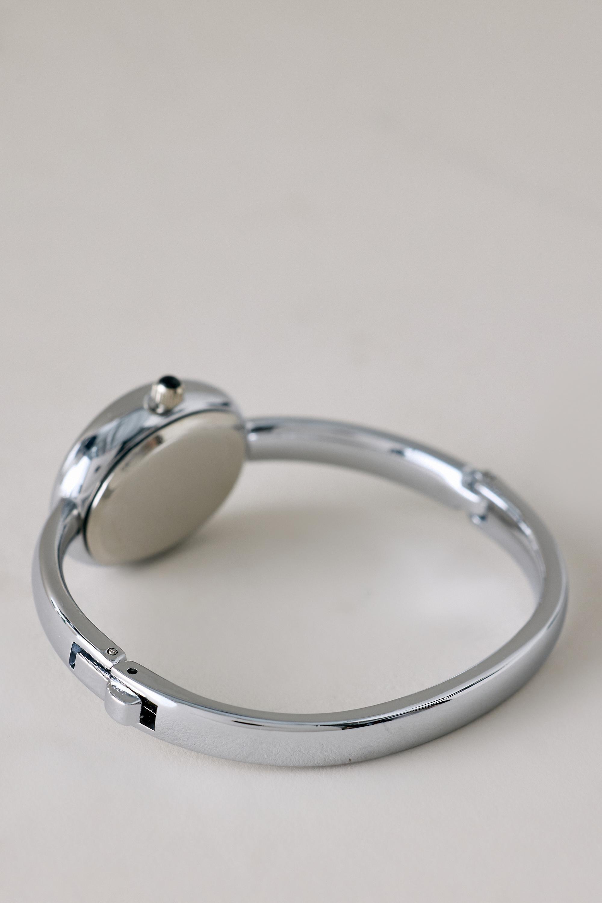 Hinge Cuff Watch, Silver, Silver, large image number 2