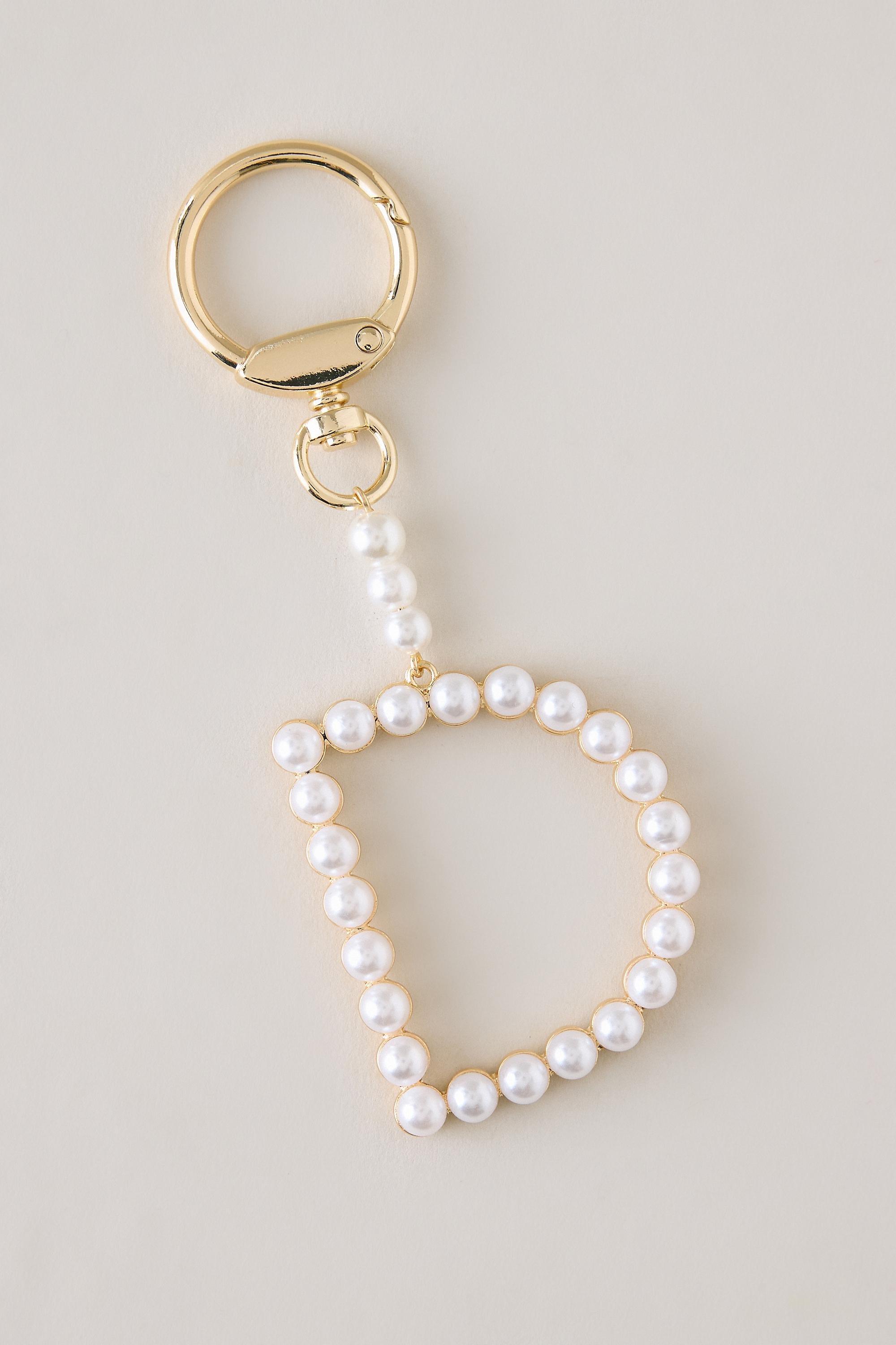 D Pearl Monogram Charm, Silver, Multicolour, large image number 0