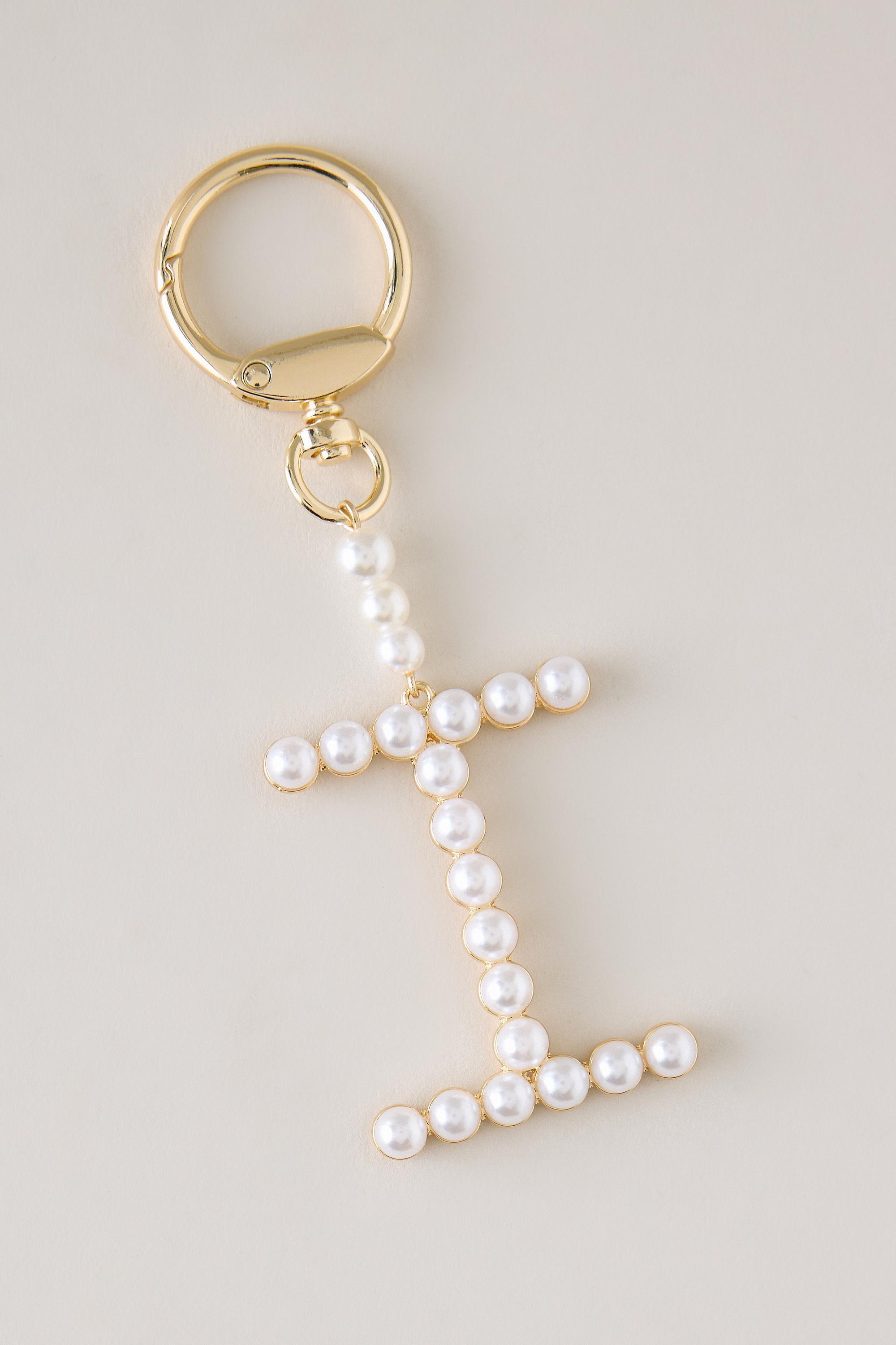 I Pearl Monogram Charm, Silver, Multicolour, large image number 0