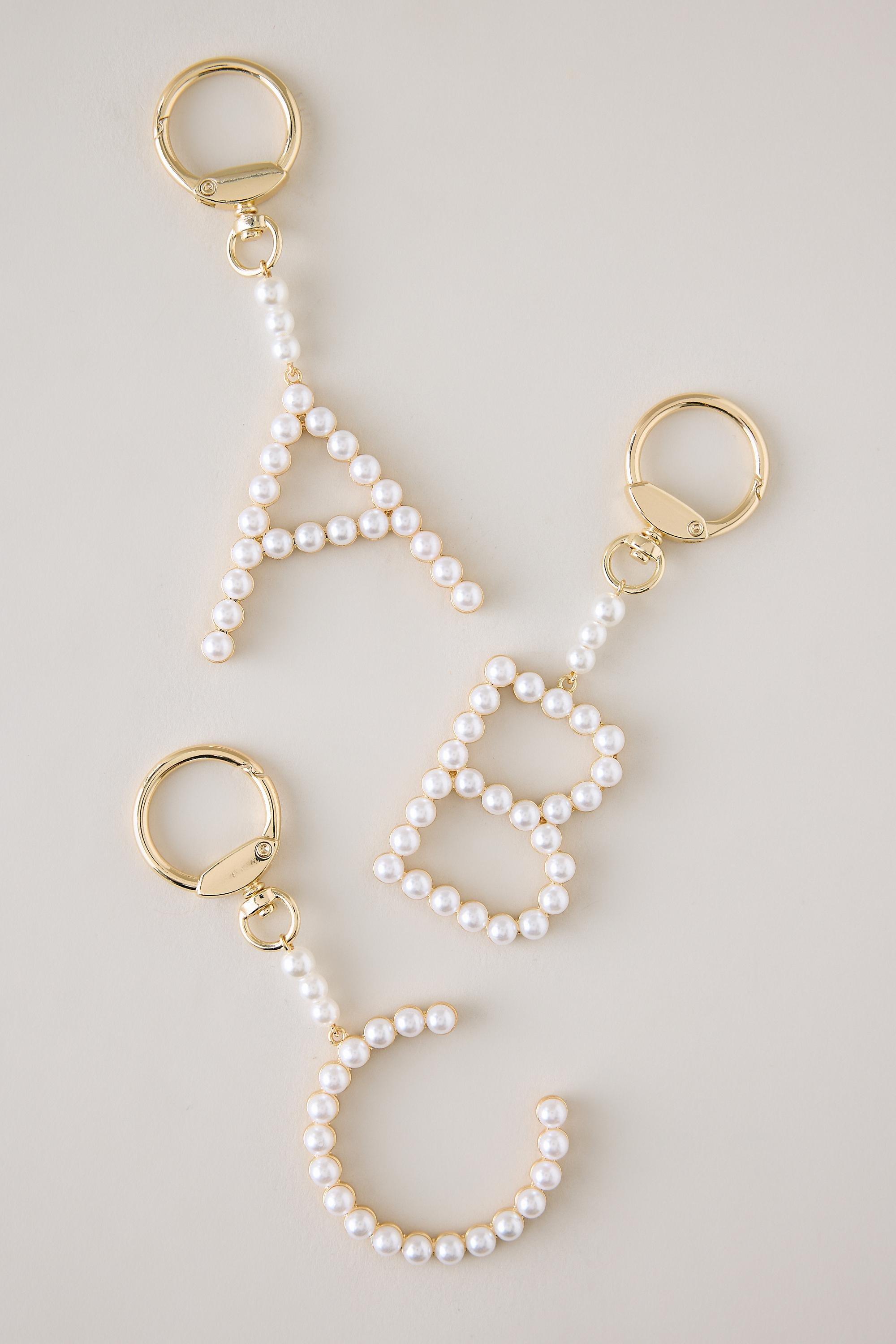 Pearl Monogram Charm, Multicolour, medium