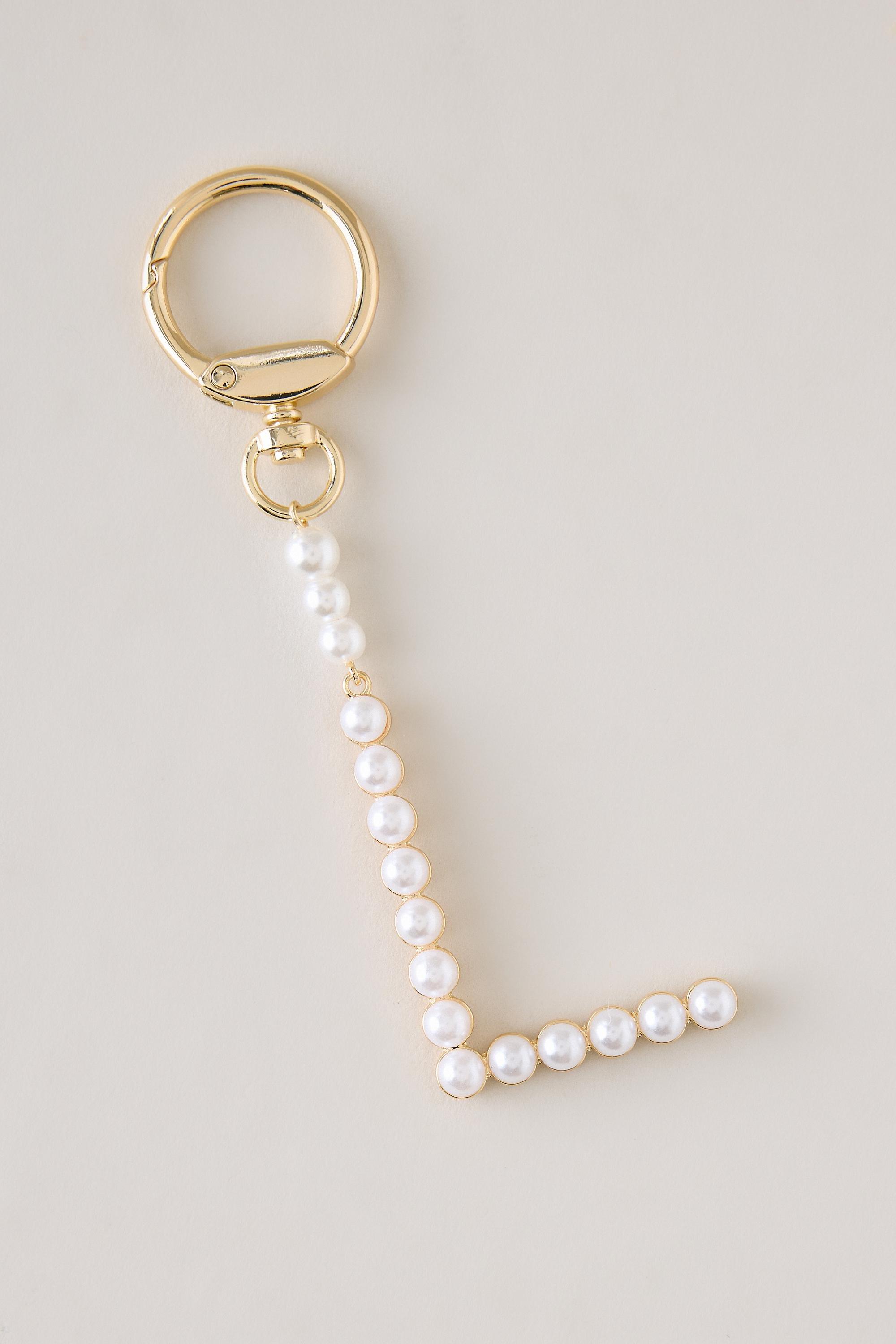 L Pearl Monogram Charm, Silver, Multicolour, large image number 0