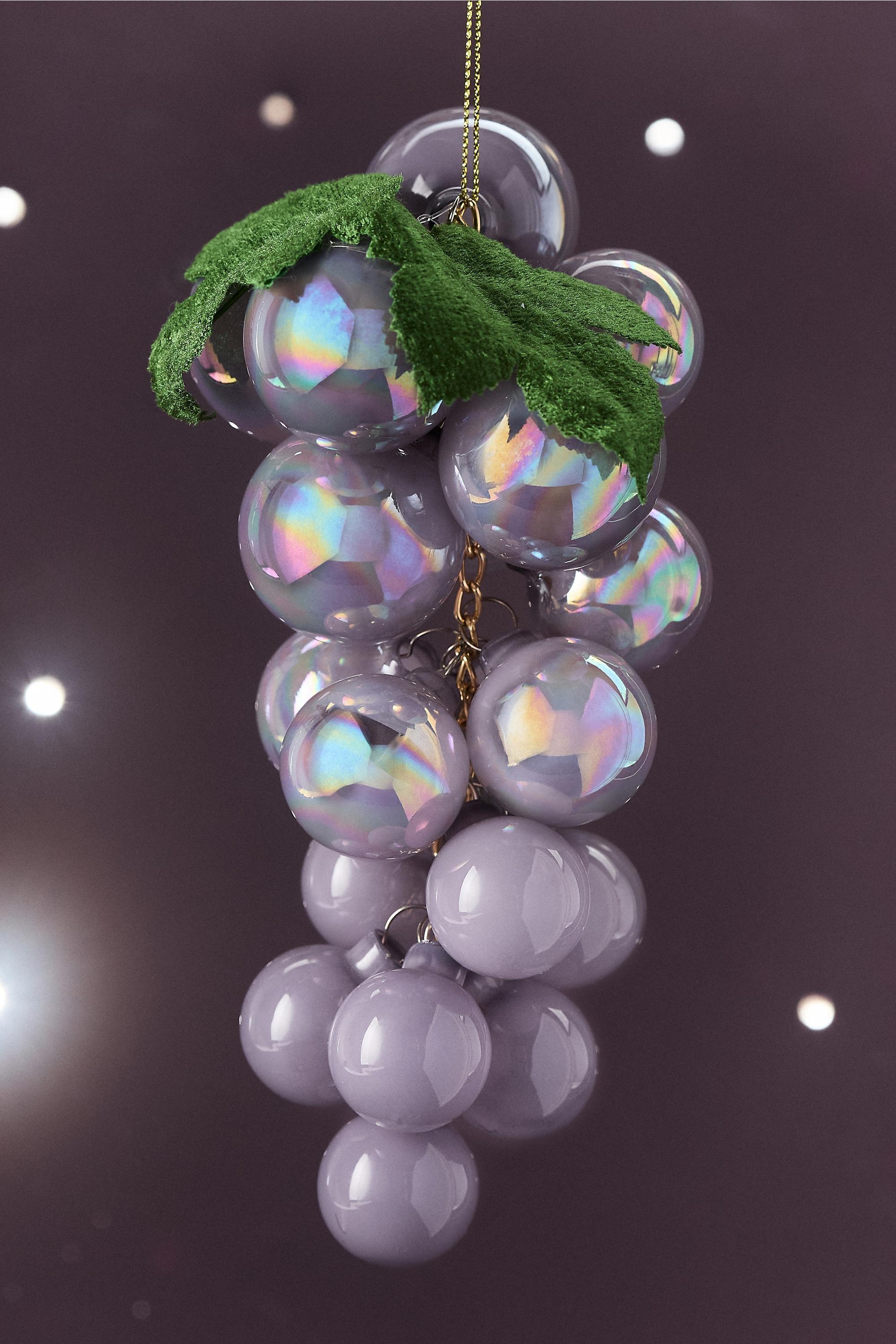 Anthropologie Grape Vine Glass Ornament, Purple | Azadea UAE