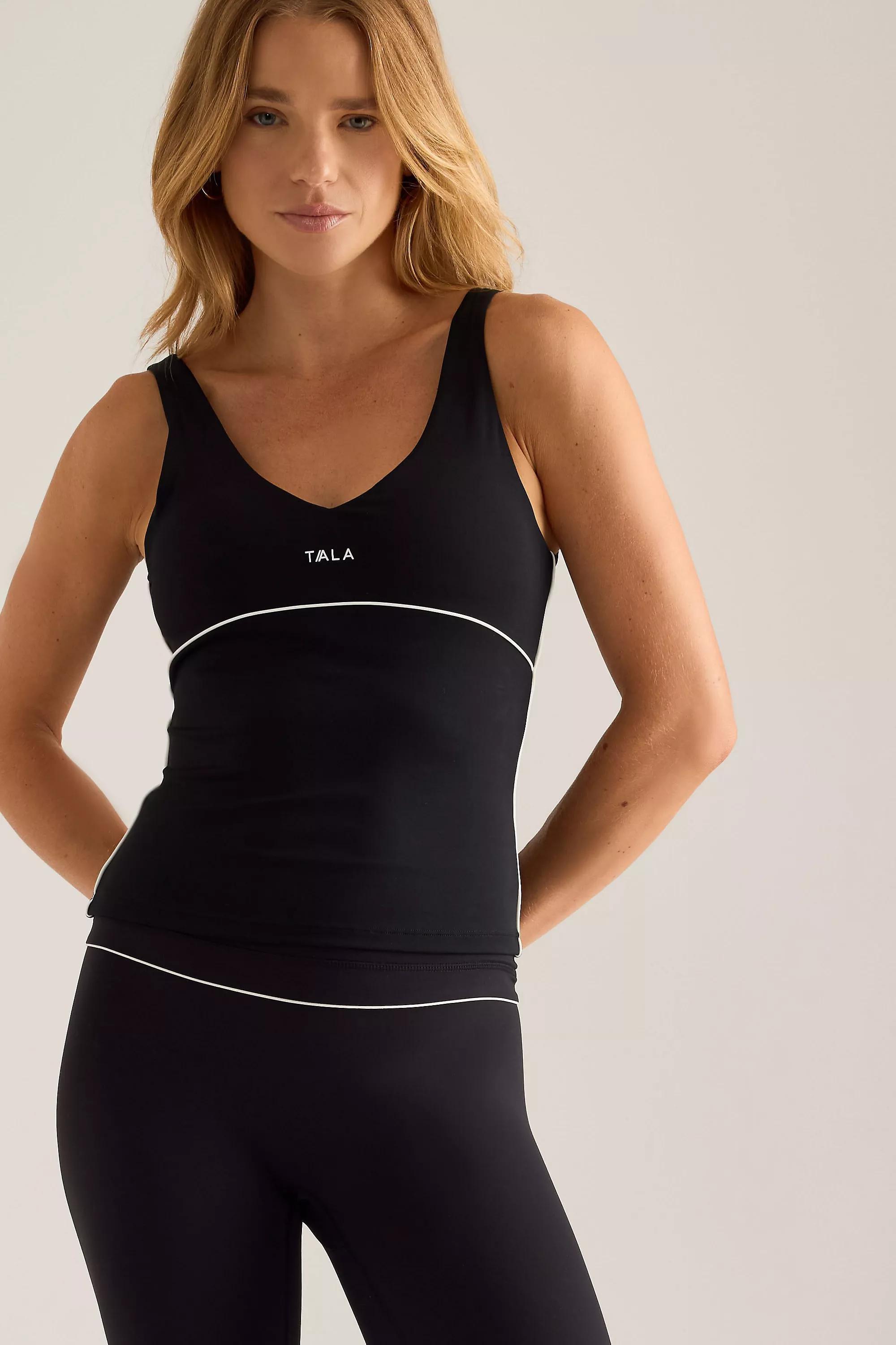 Tala Skinluxe Contrast Piping Vest, Black, Black, medium