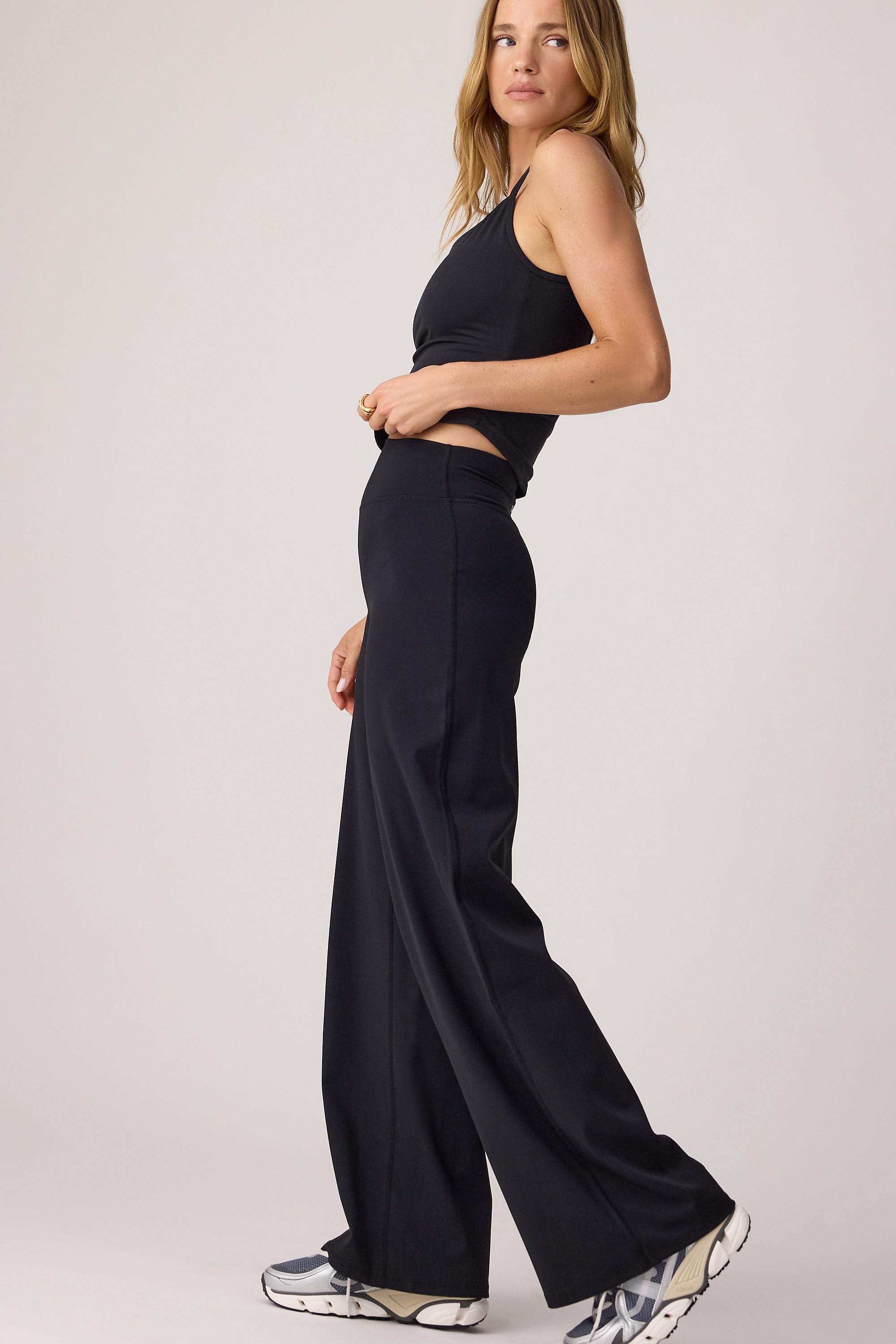 Tala Dayflex High-Waisted Wide-Leg Yoga Pants, Black, Black, large image number 3