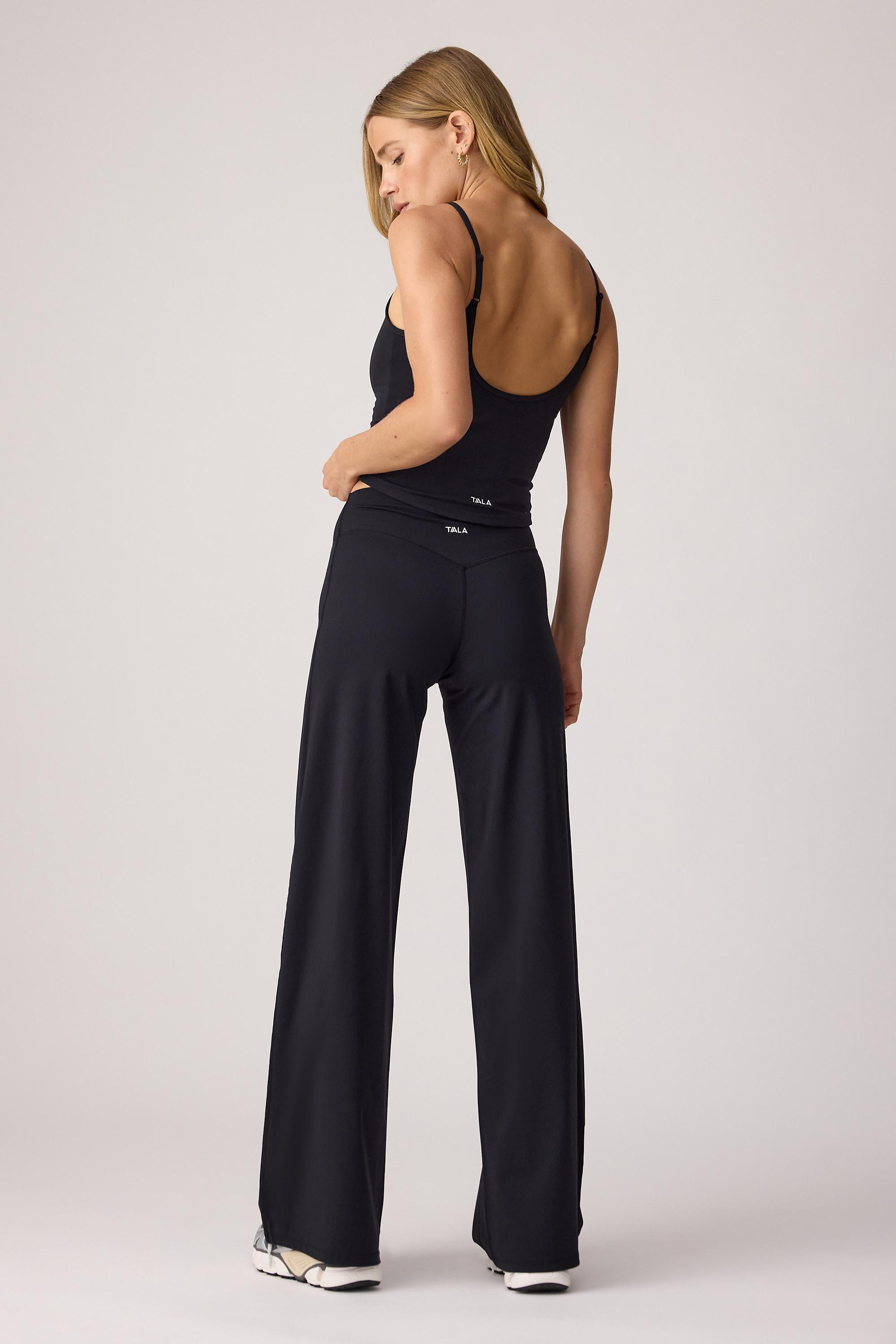Tala Dayflex High-Waisted Wide-Leg Yoga Pants, Black, Black, large image number 4