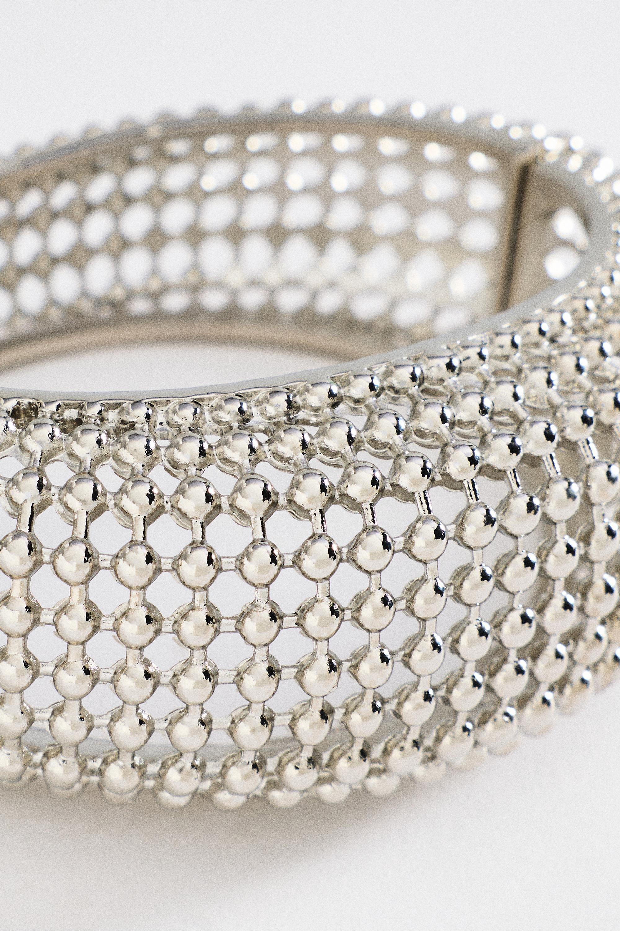 Statement Hinge Bangle, Silver, Silver, large image number 3