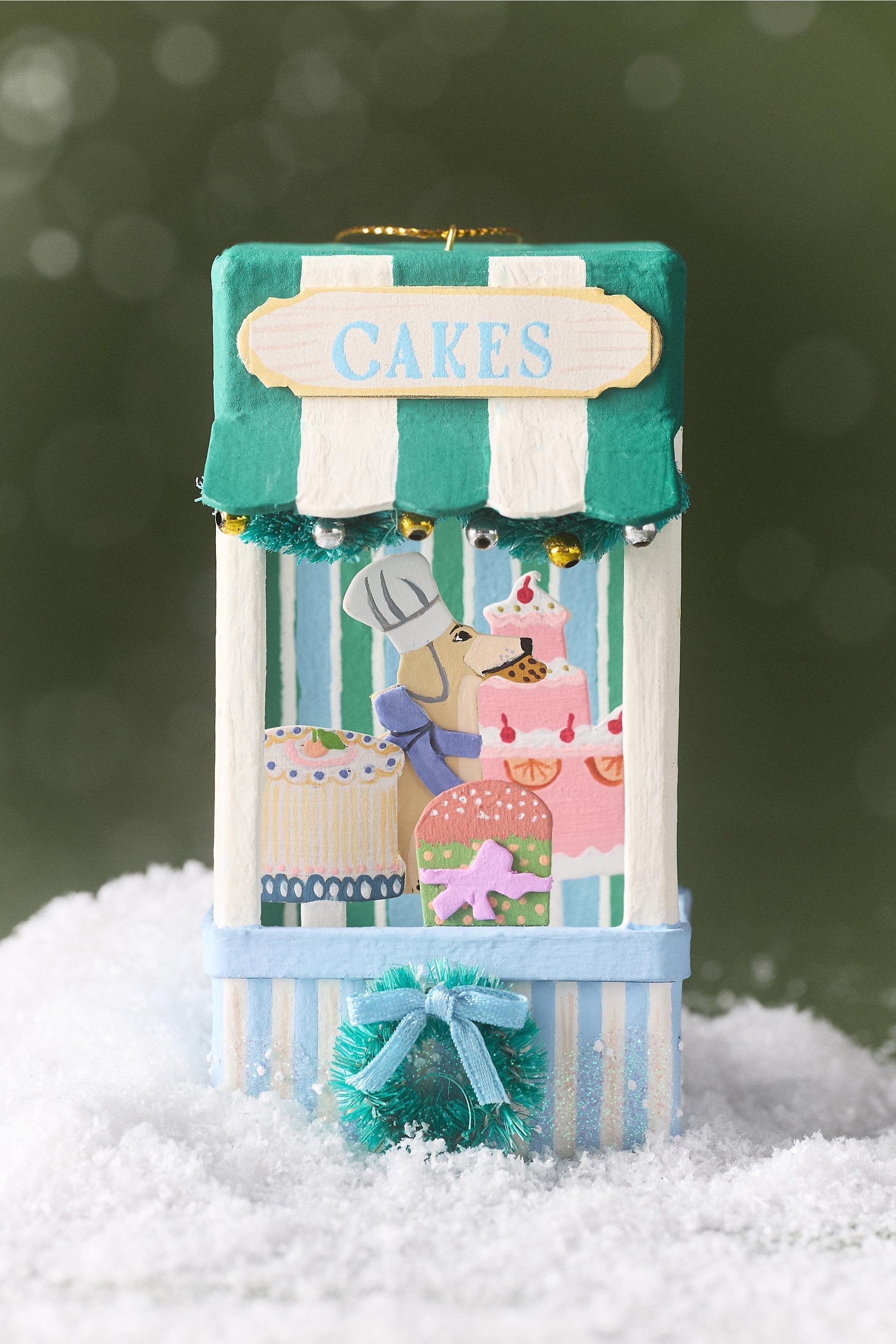 Felt Pastry Animal Ornament, Multiclour, Green, large image number 0
