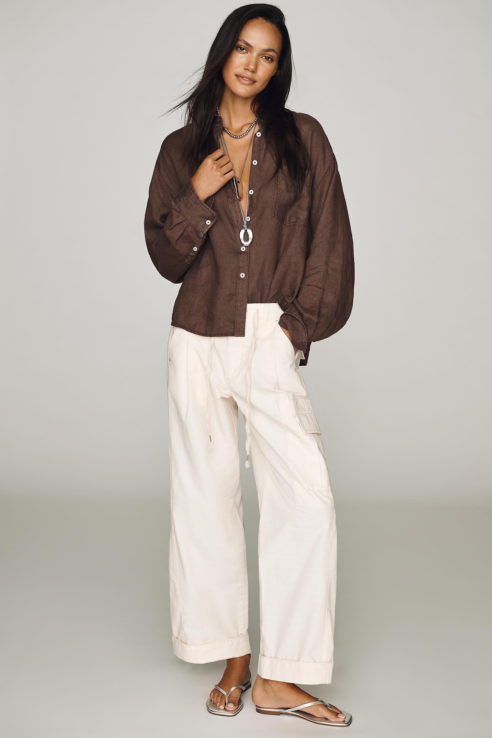 Pilcro Cade Utility Chino Trousers, Cream, Cream, large image number 0