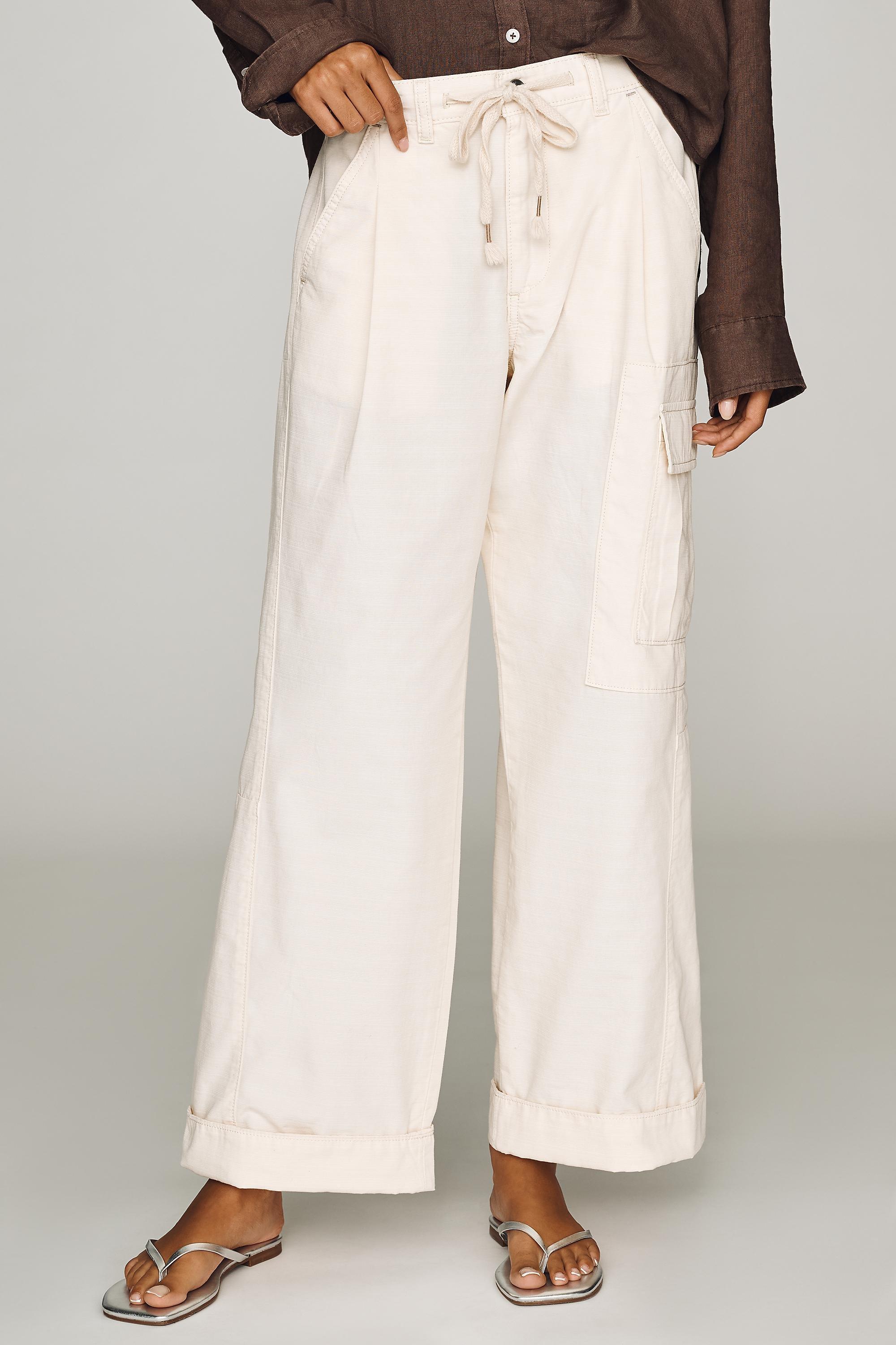 Pilcro Cade Utility Chino Trousers, Cream, Cream, medium