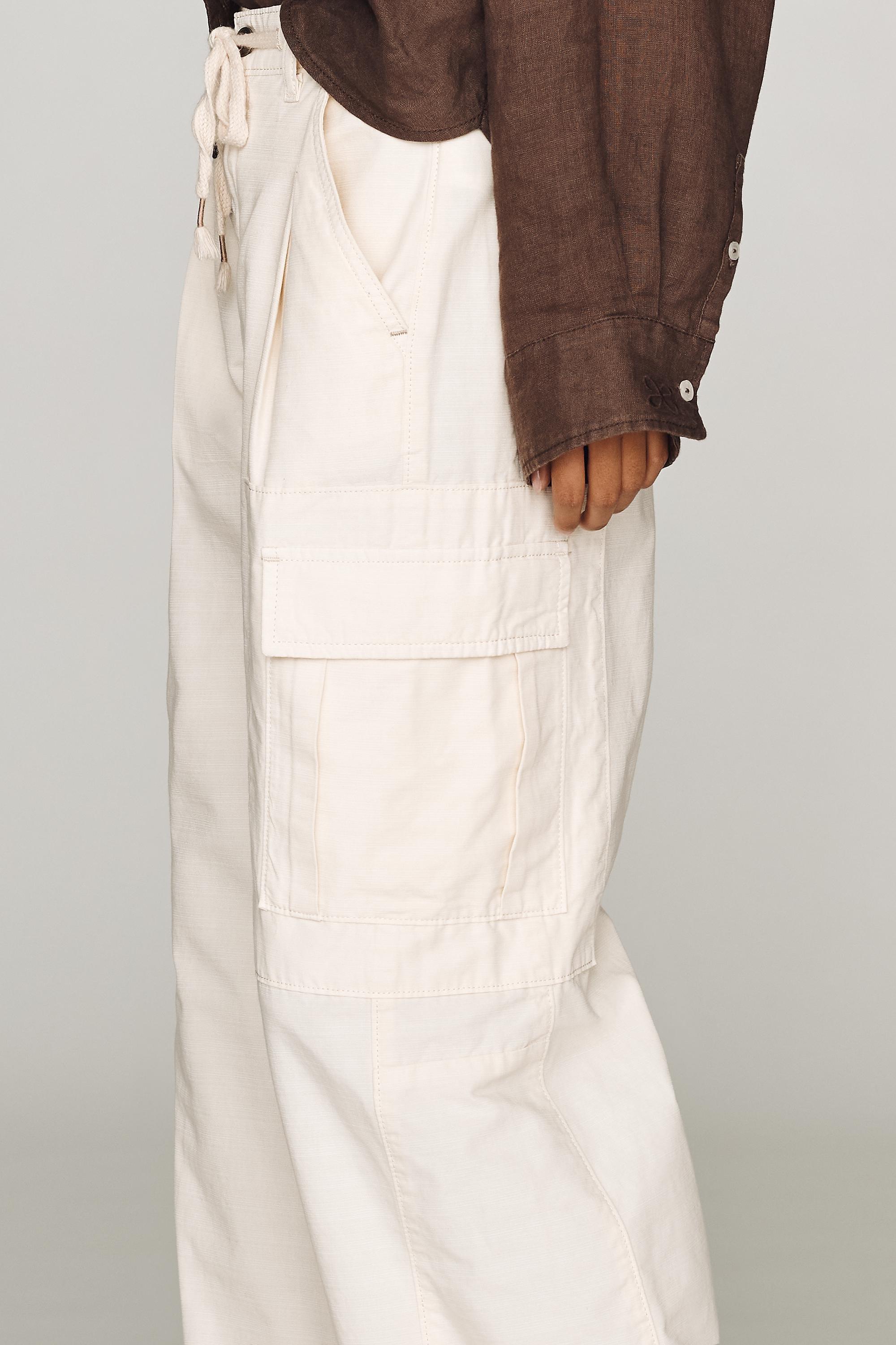 Pilcro Cade Utility Chino Trousers, Cream, Cream, large image number 3