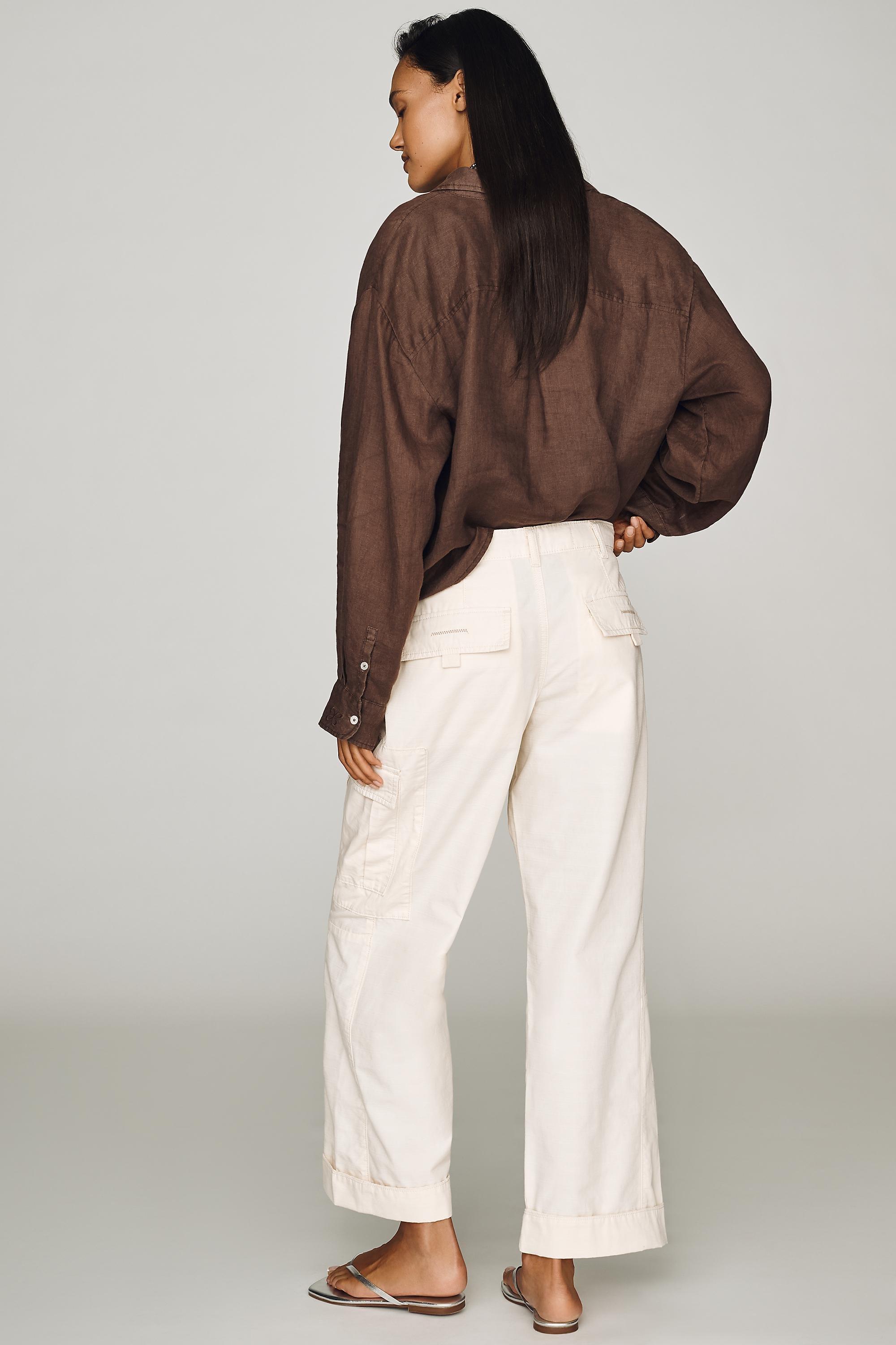 Pilcro Cade Utility Chino Trousers, Cream, Cream, large image number 4